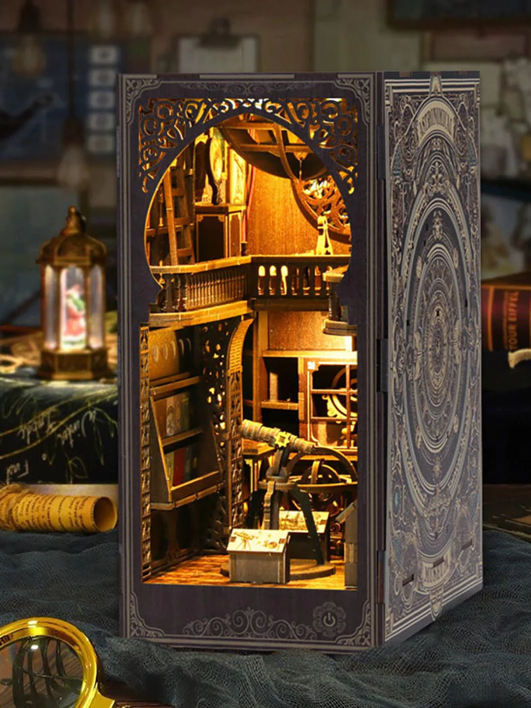 Museum of Astronomy Wooden Book Nook Shelf Insert