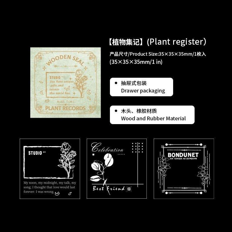 7005  3-in-1 Wooden Stamp Long Moon and Stars Series