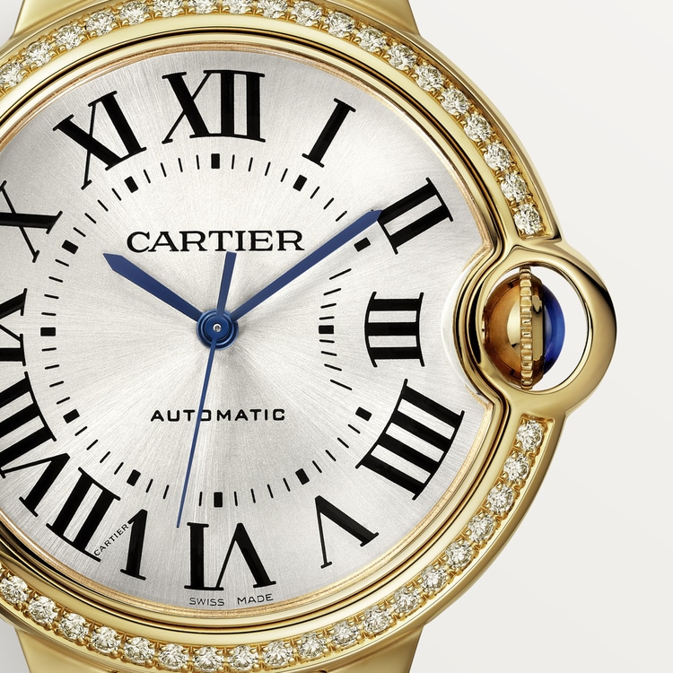 Ballon Bleu de Cartier watch, 36 mm, mechanical movement with automatic winding. Yellow gold【1:1 Replica】