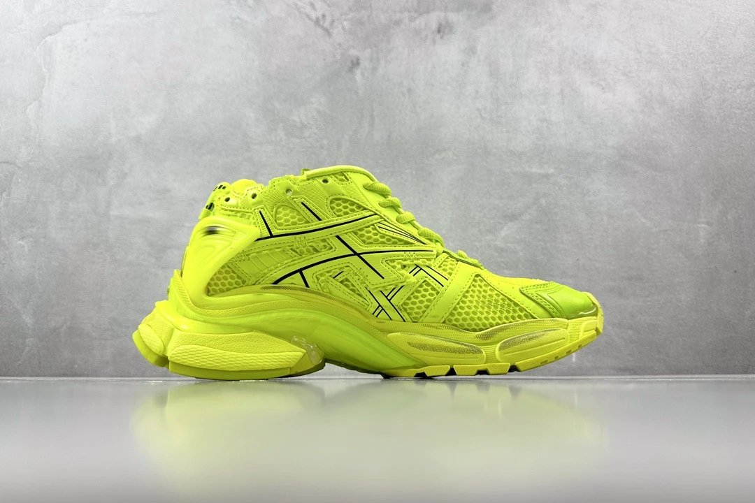 balenciaga runner fluorescent green shoes