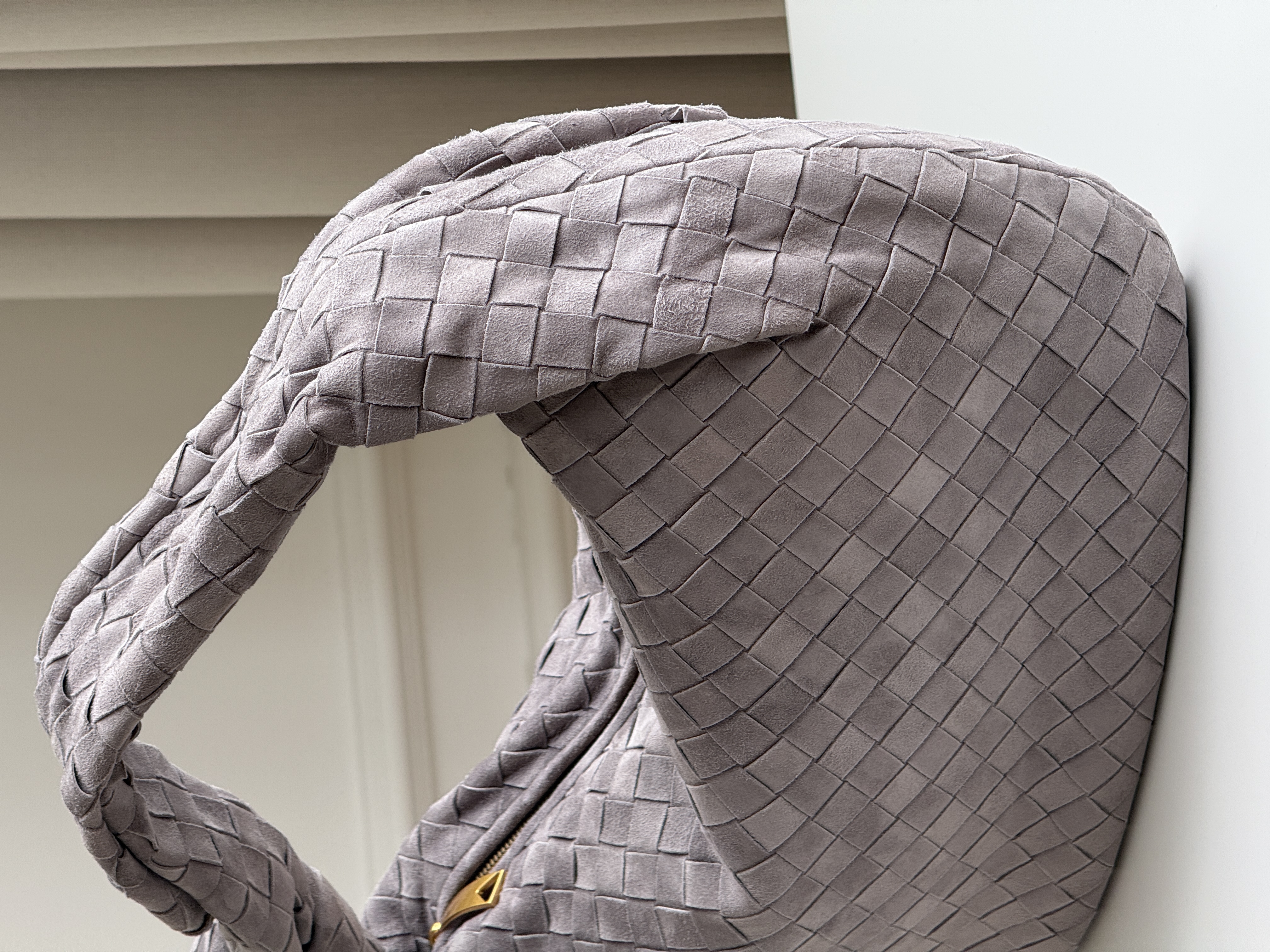 Bottega Veneta Large Jodie Suede Intrecciato Bag