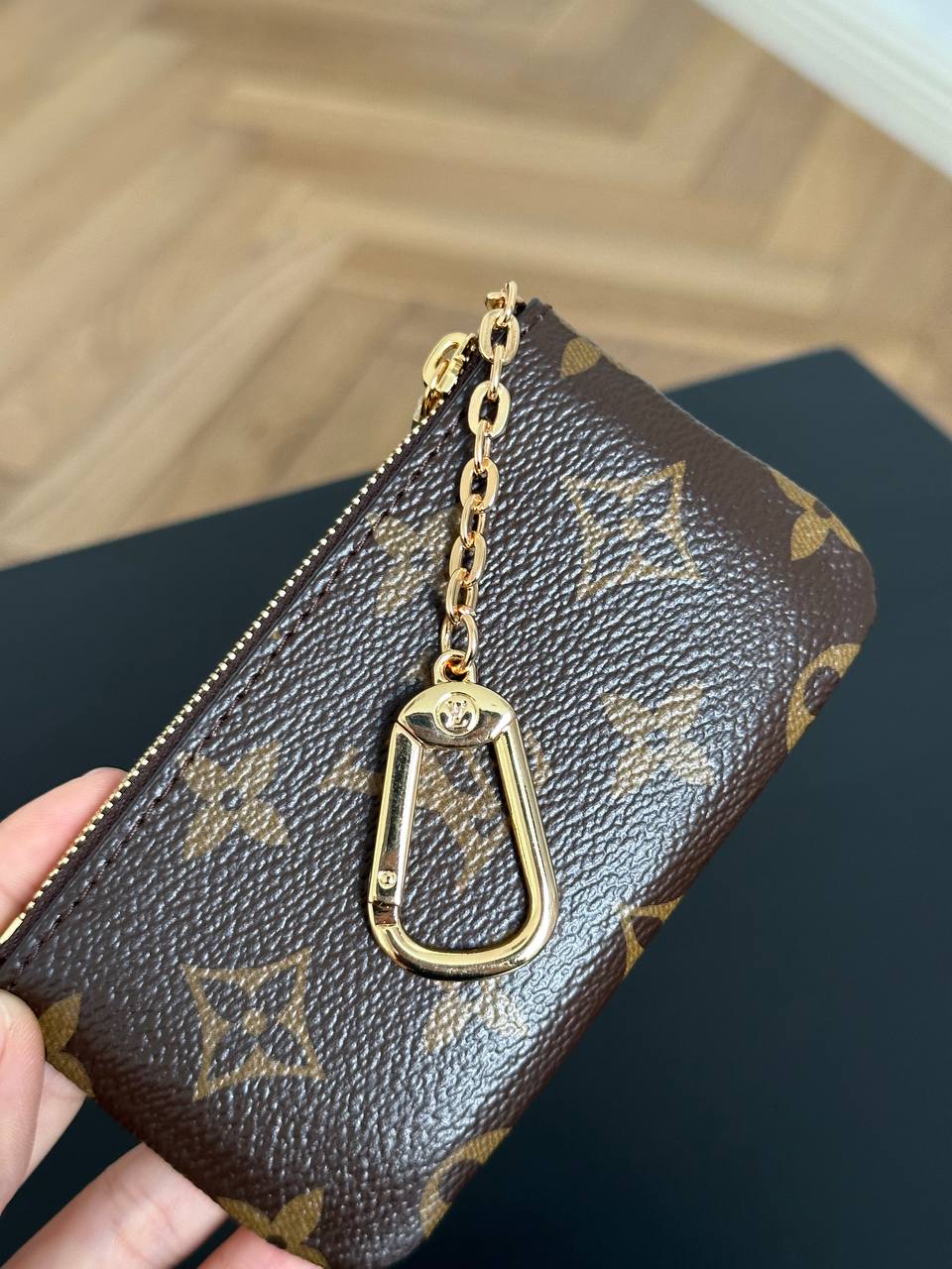 Louis Vuitton Monogram Canvas Zip Key Pouch Coin Purse