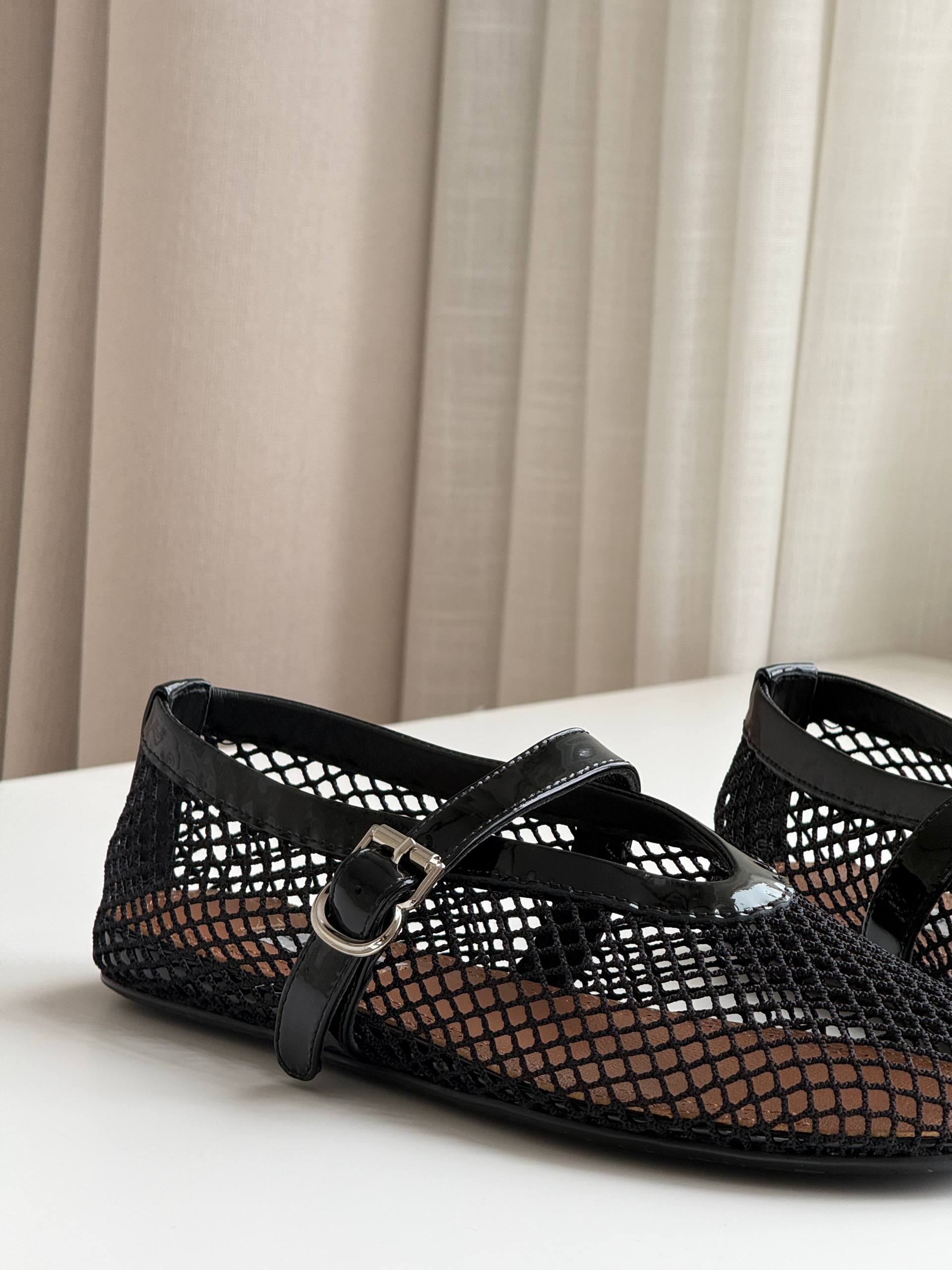 Mesh Mary Jane Flat Shoes