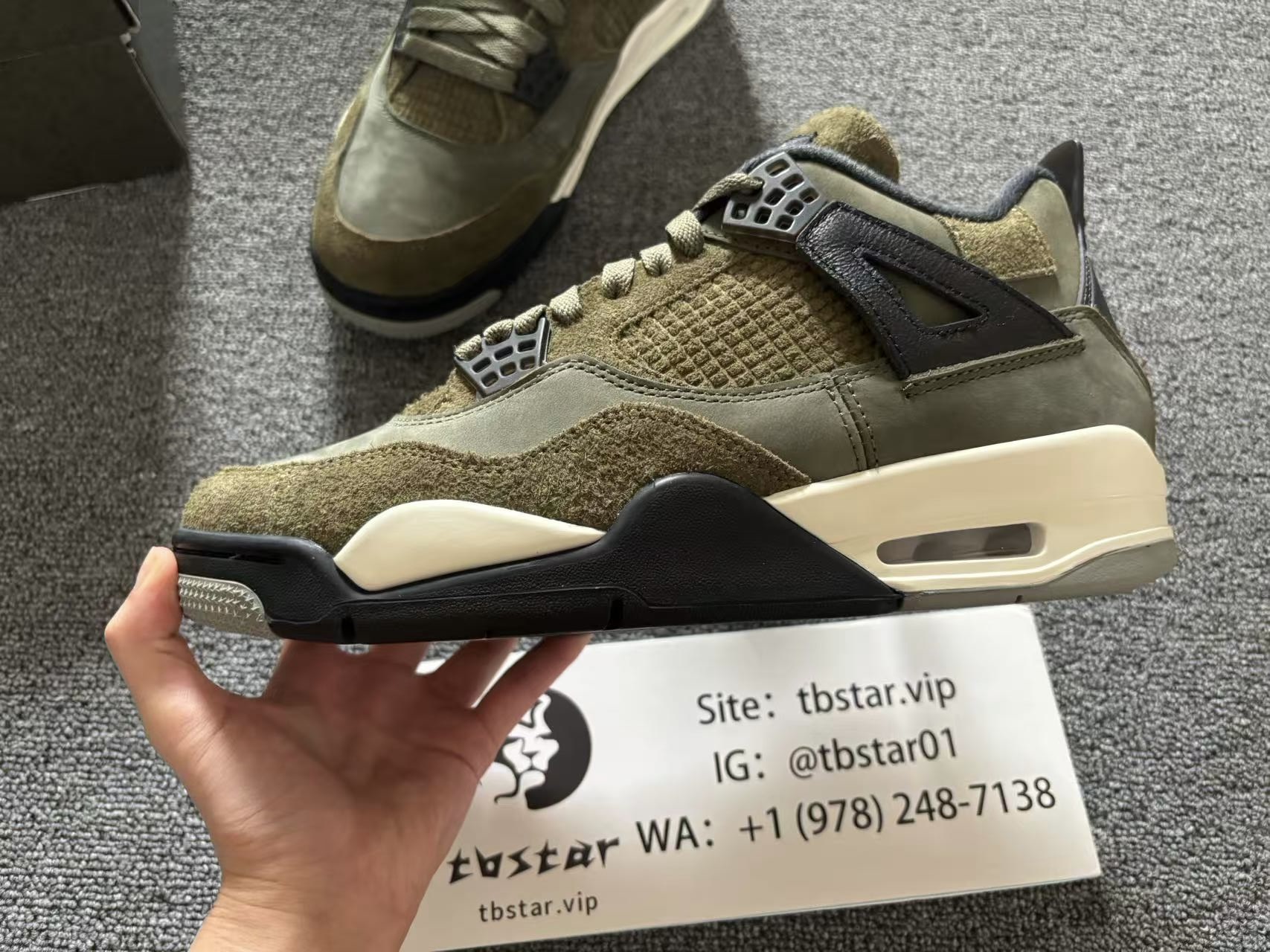 Air Jordan 4  Retro Olive Canvas