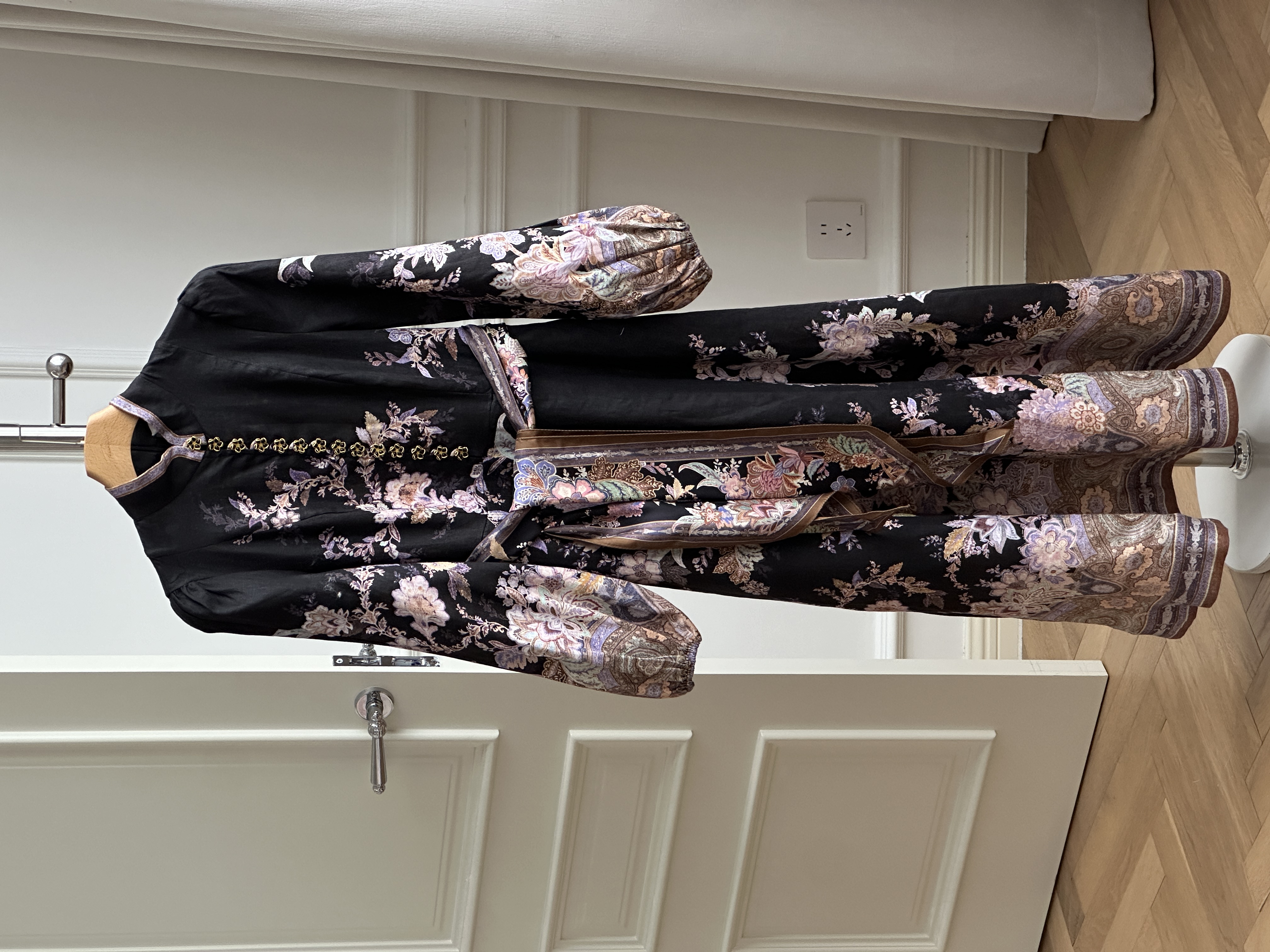 Zimmermann Luna Floral Print Linen Midi Dress