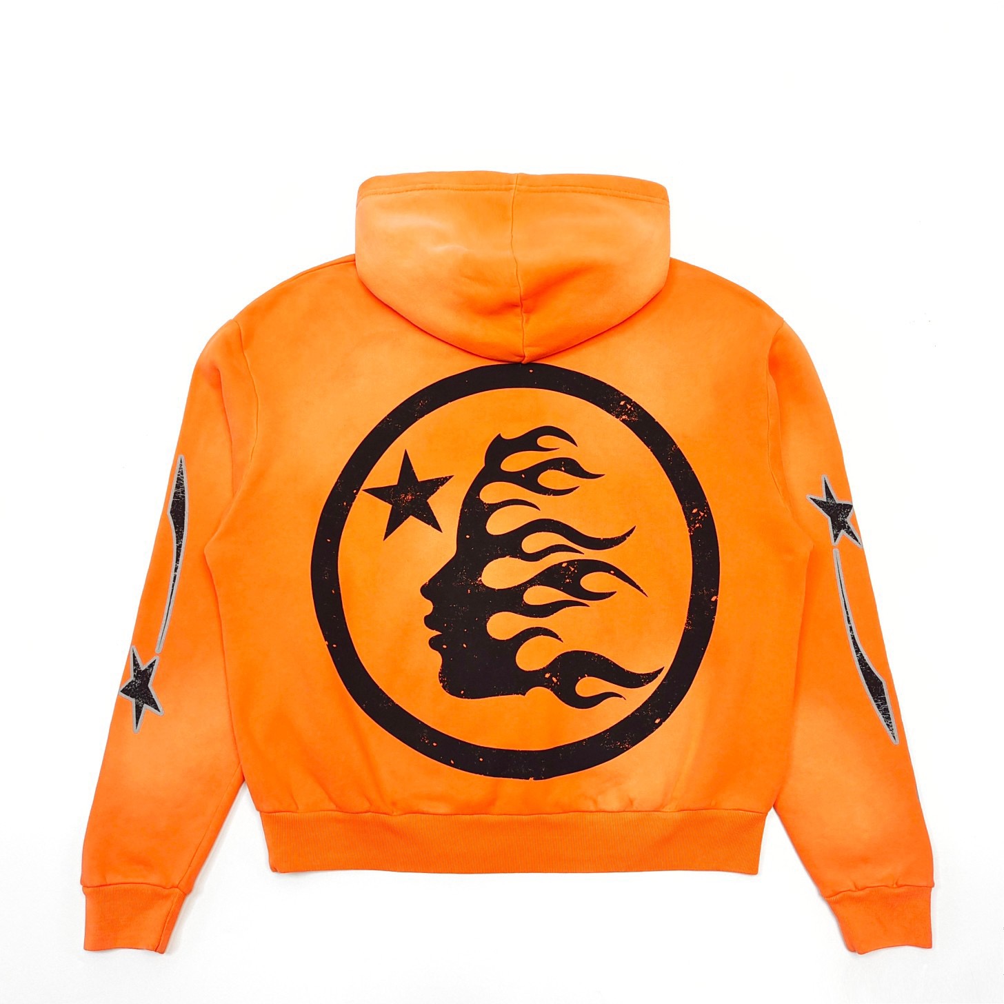 1:1 Version Black Logo Hoodie Orange Color with NFC