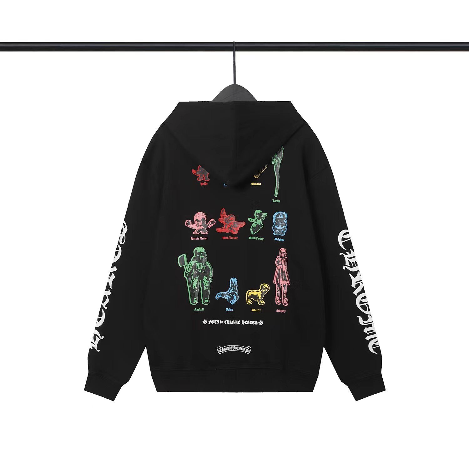 Back Skull Mode Hoodie Black Color