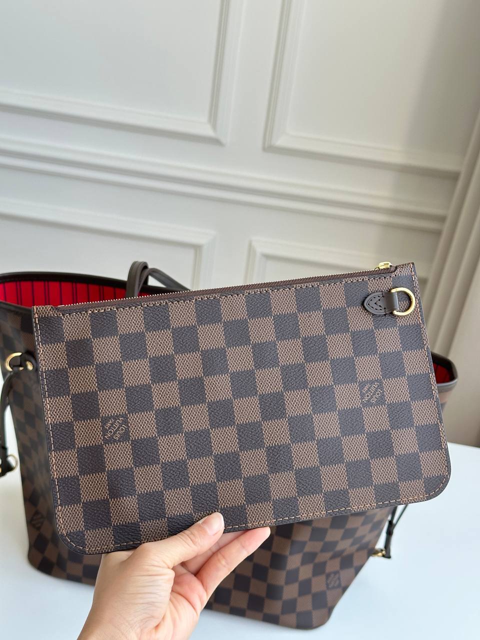 Louis Vuitton Neverfull MM Damier Ebene Tote Bag