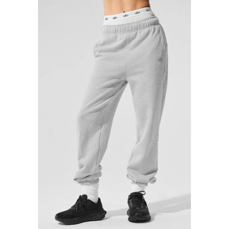 Alo Yoga Women Embroidered Logo Jogger Sweat Pants