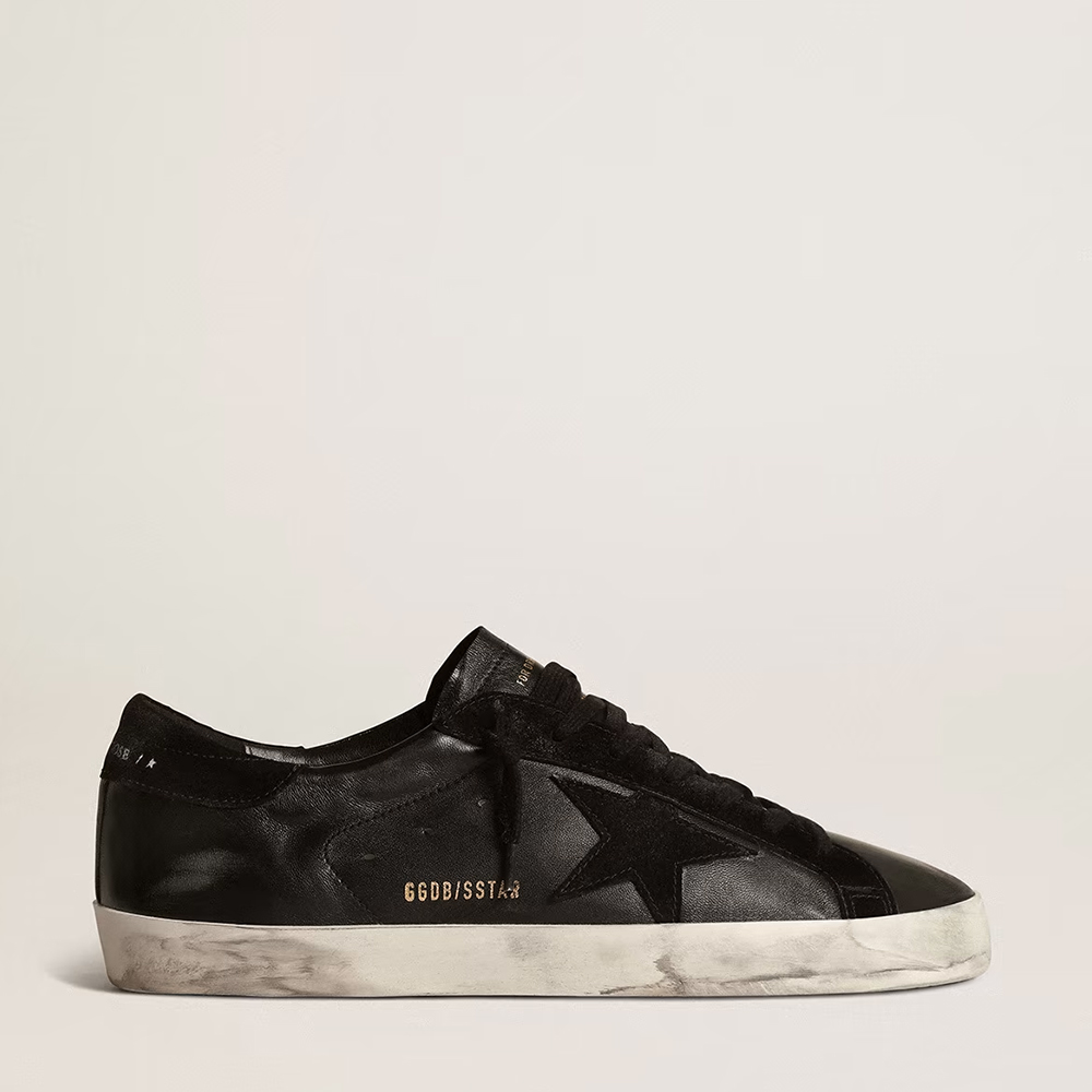 Golden Goose Super-Star LTD in nappa leather with red star and high tab