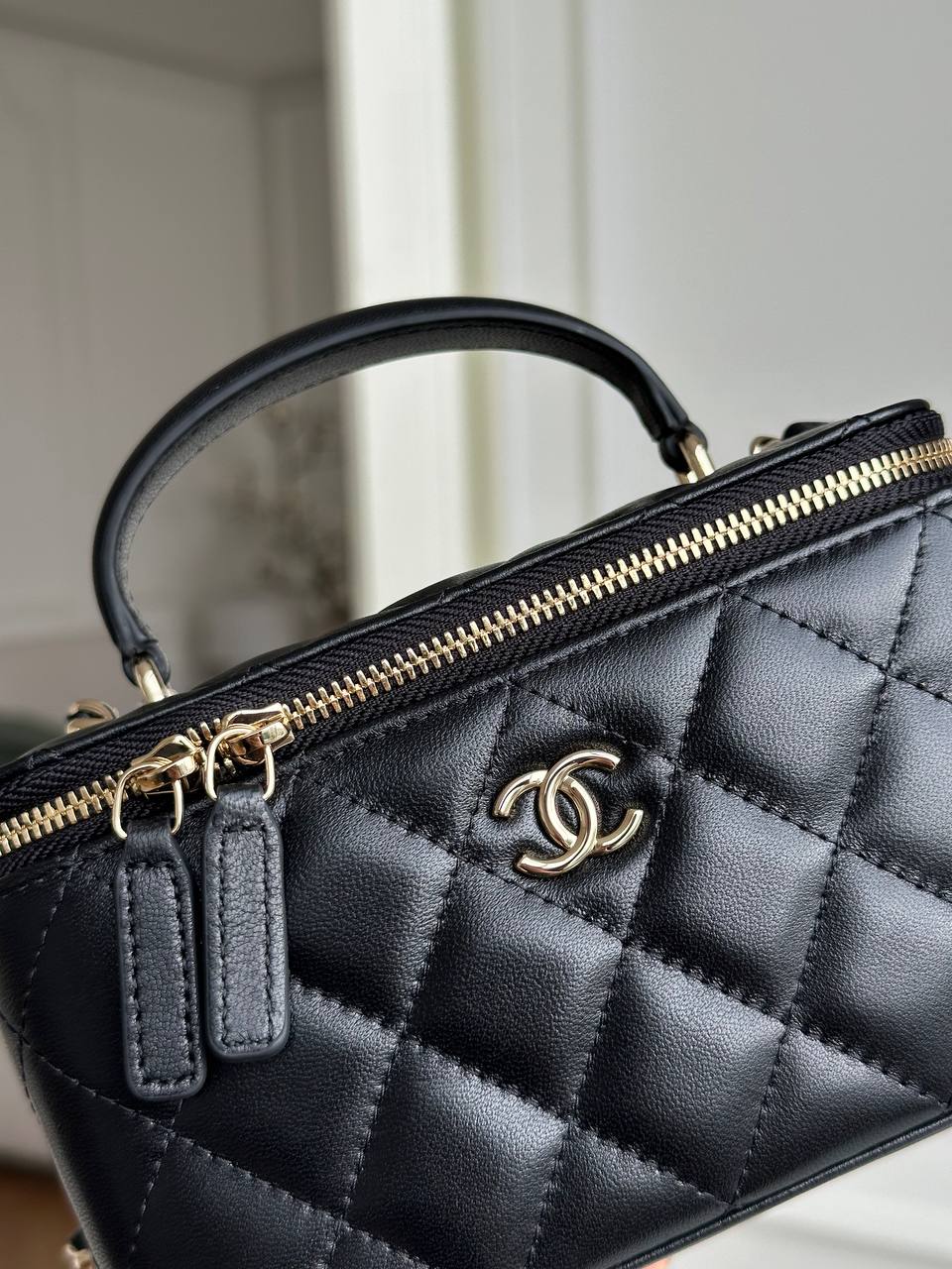 CHANEL Vanity Case Top Handle Bag