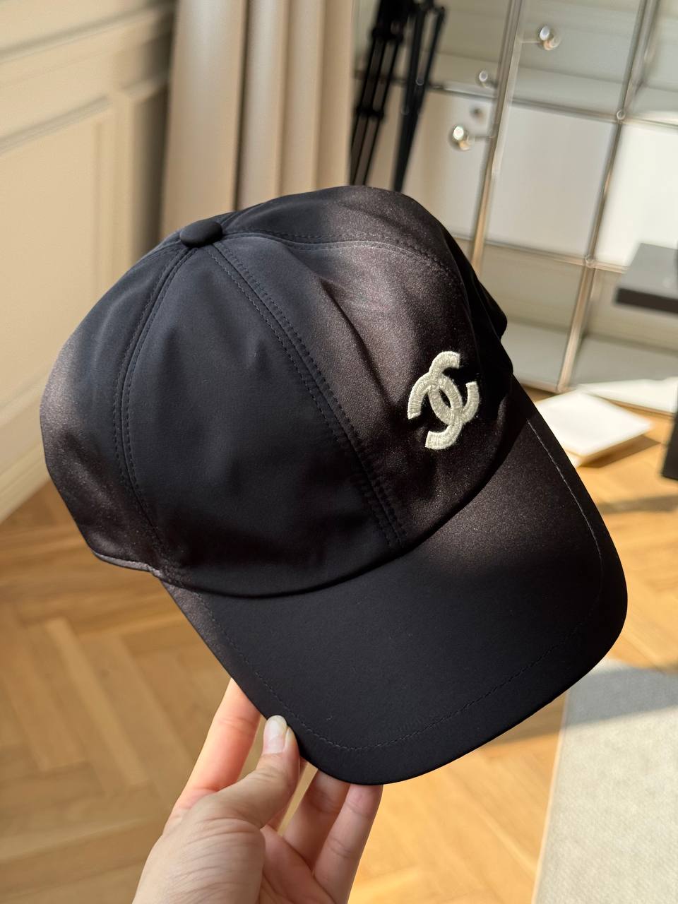 CHANEL CC Embroidered Nylon Baseball Cap