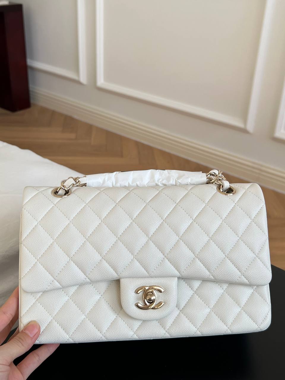 CHANEL Classic Flap Medium/Small Caviar Leather Bag