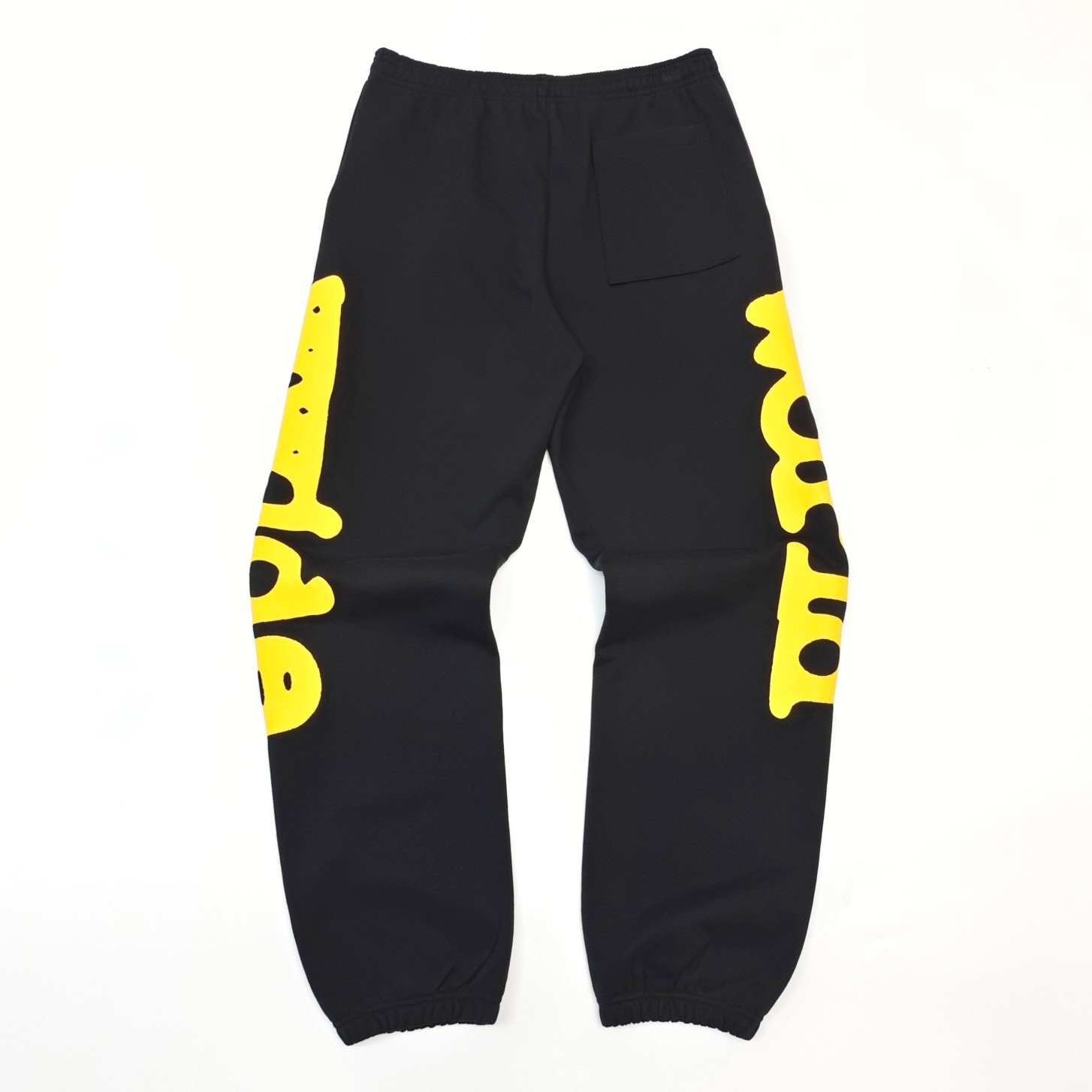 1:1 Best Quality Side Yellow Letters pants Black