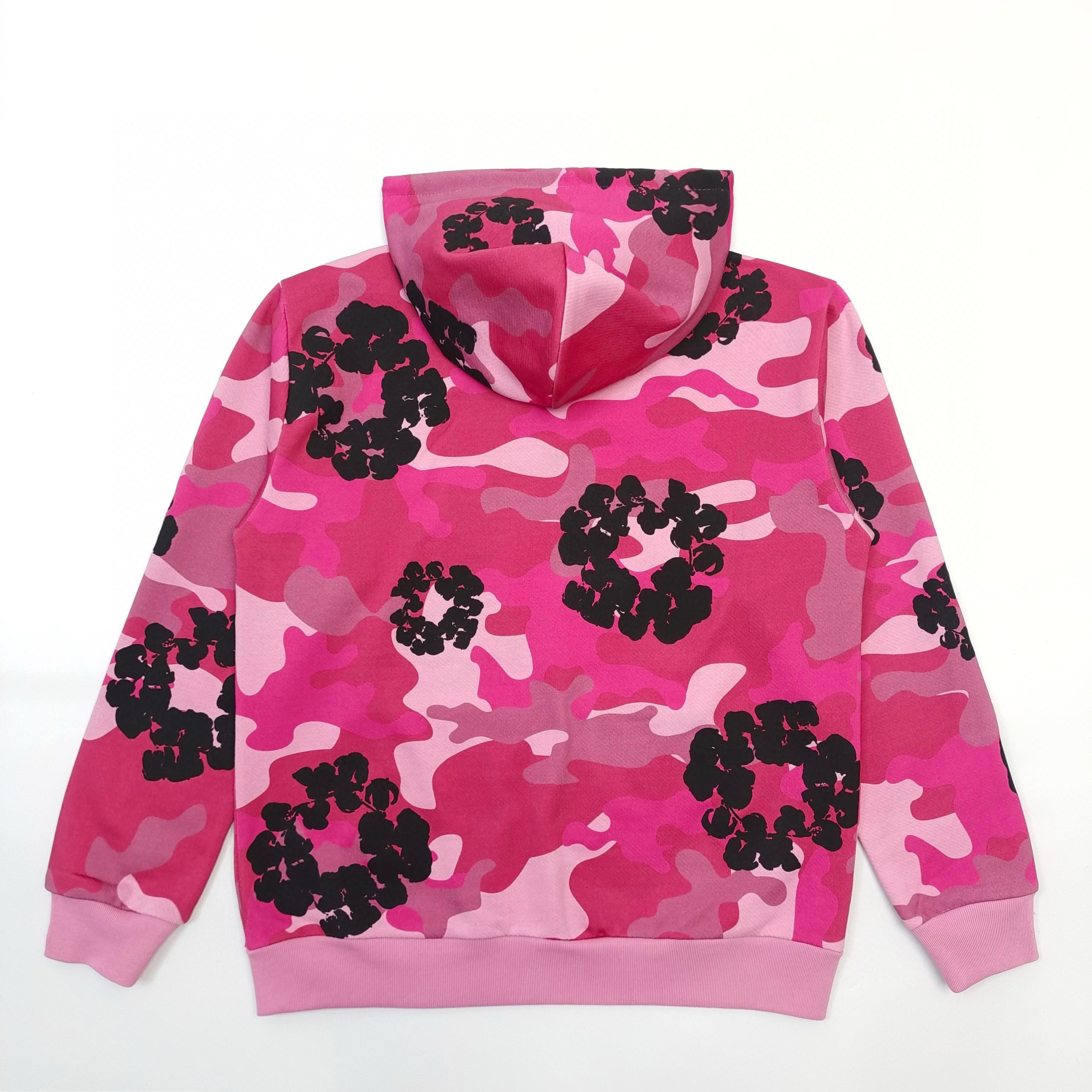 1:1 Best Quality Denim Tears Zipper Hoodie Pink Camo