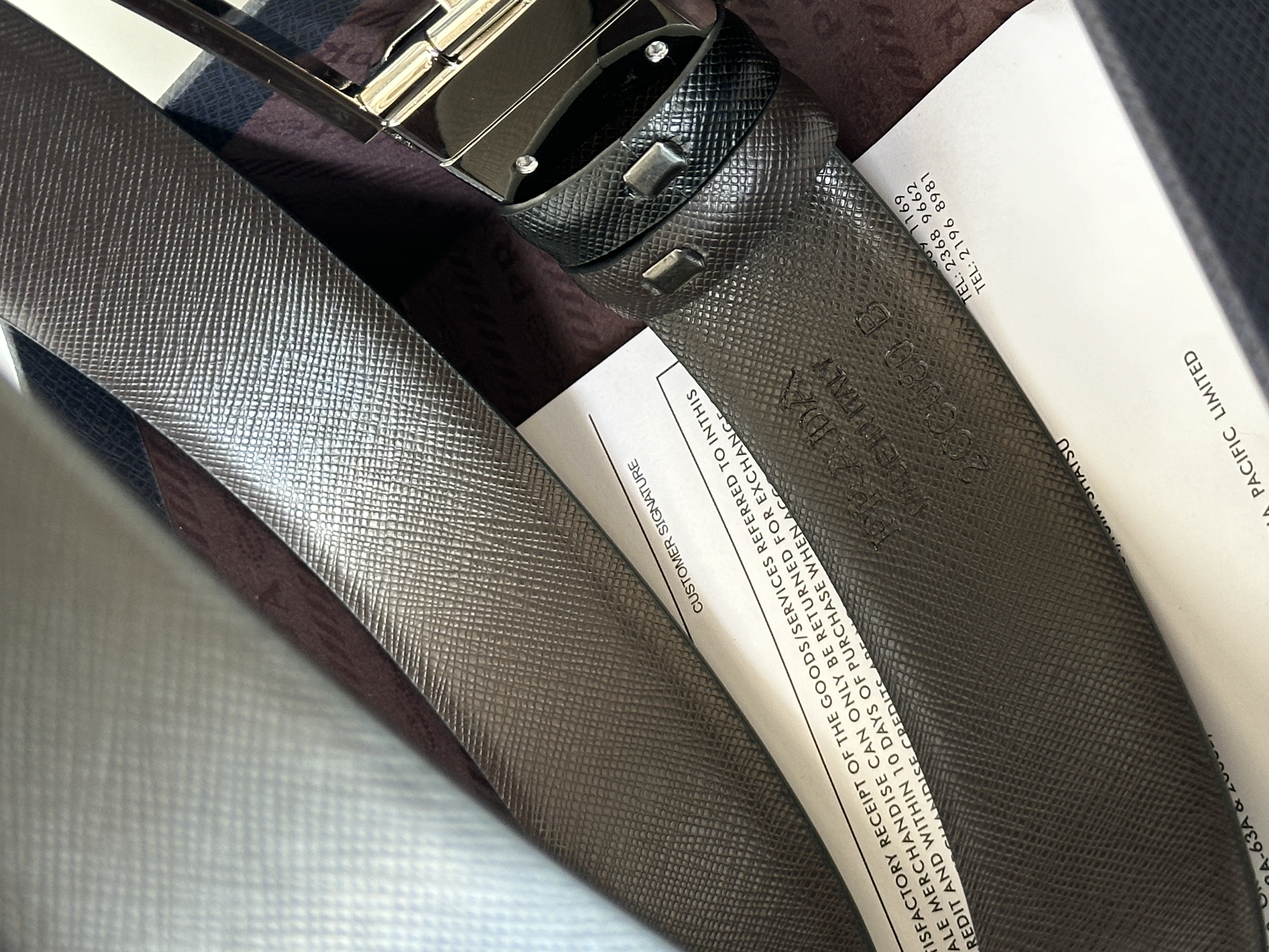 Prada Reversible Saffiano Leather Pin Buckle Belt