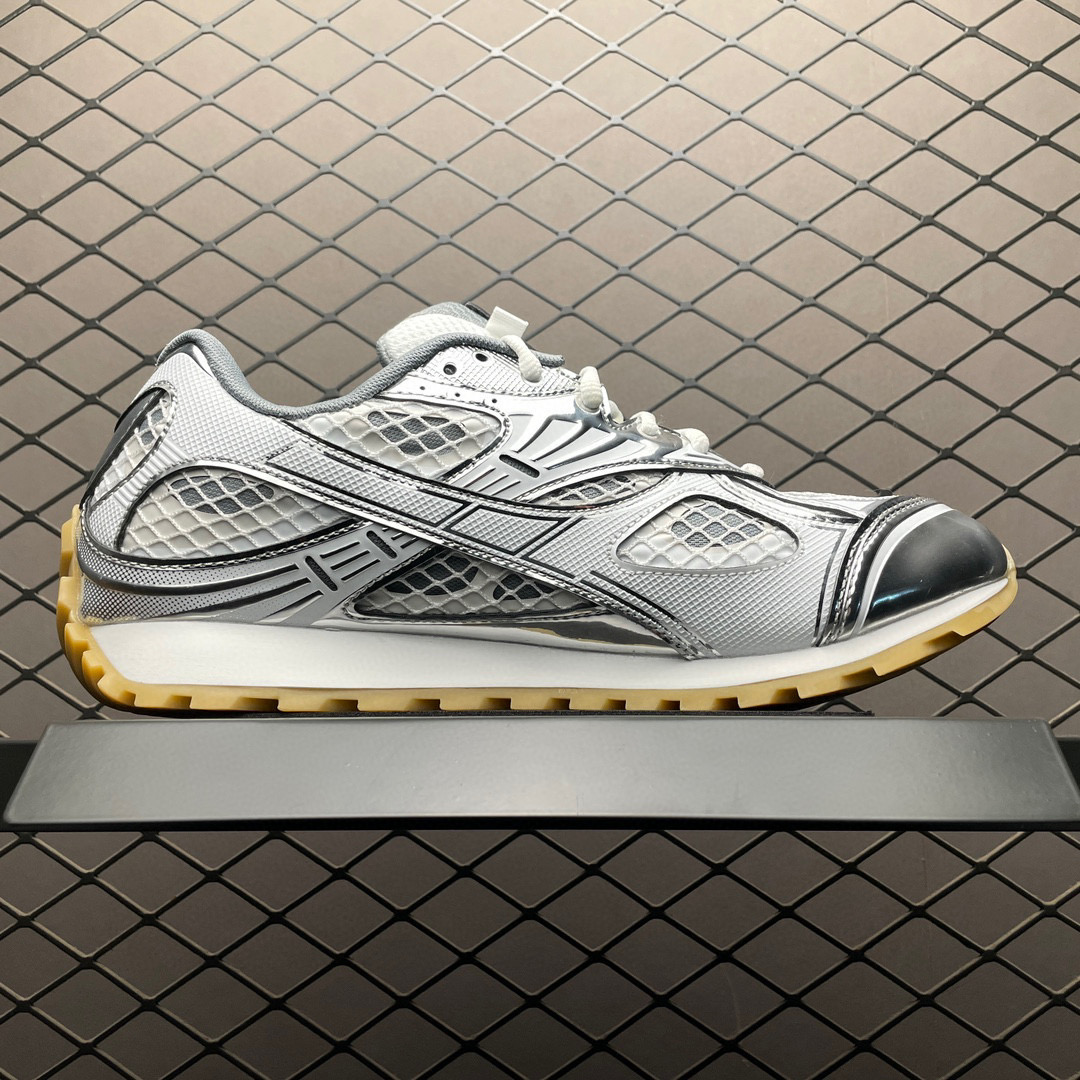 Bottega Veneta Orbit Runner Silver Shoes