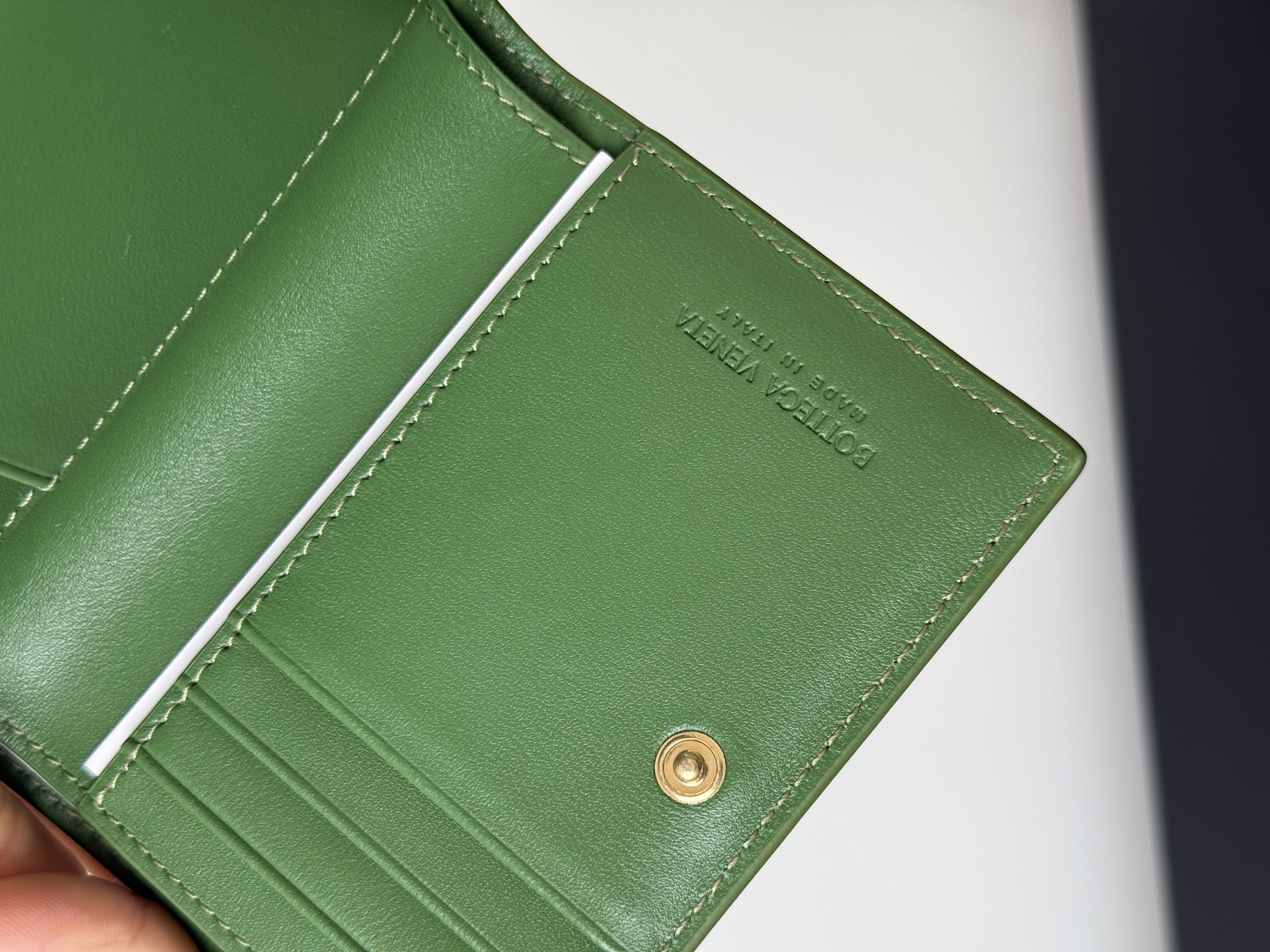 Bottega Veneta Intreccio Compact Bi-Fold Wallet with Zip