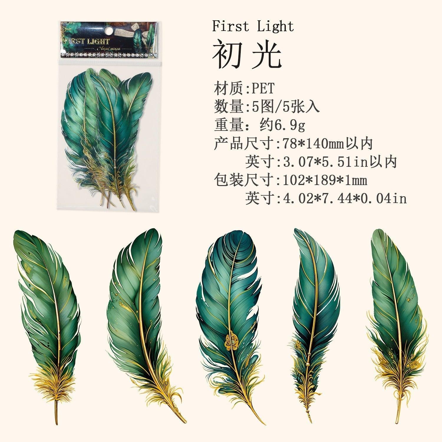 1122 PET Hot Stamping Stickers Angel's Plume Series