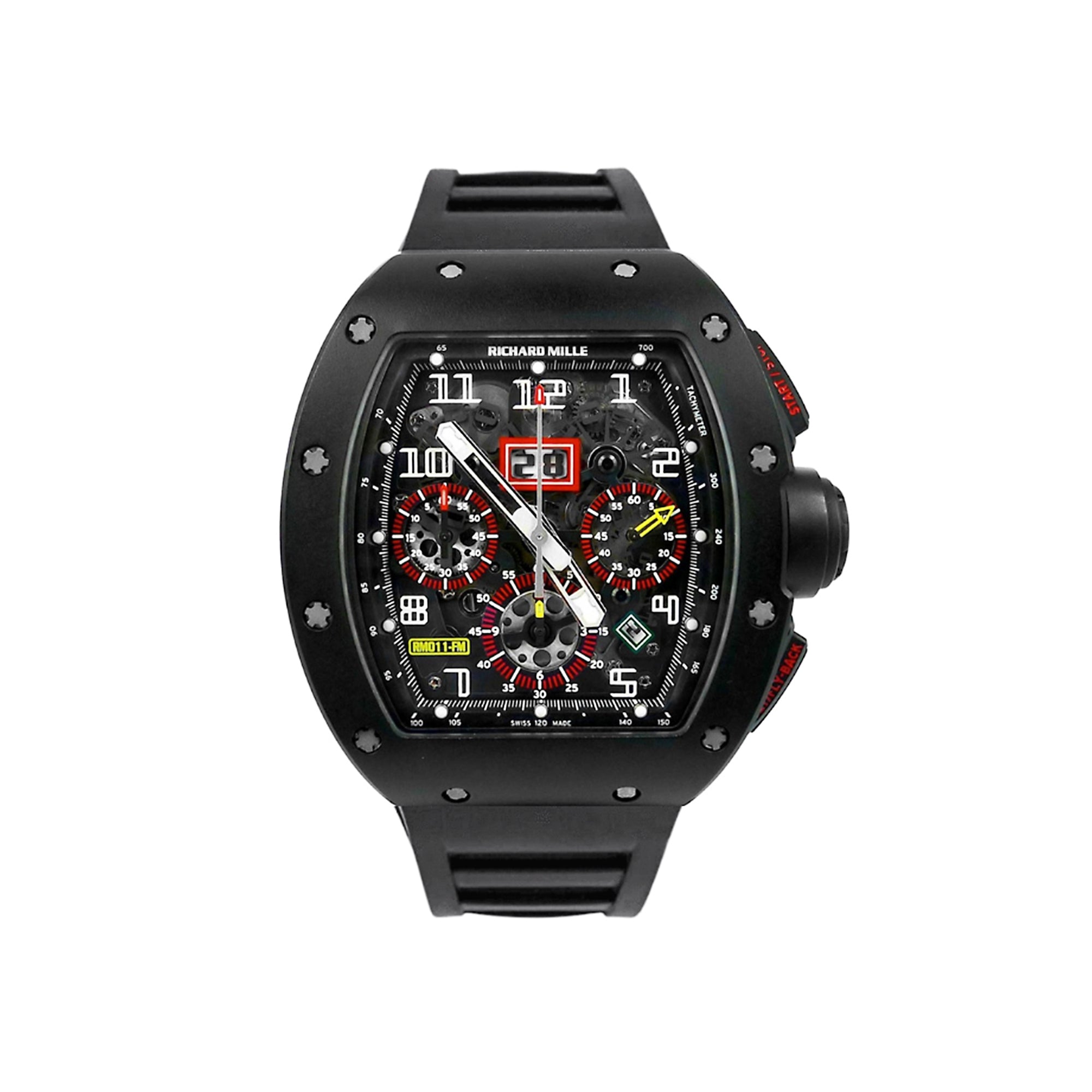 Richard Mille Felipe Massa Flyback Chronograph Black Carbon RM011【1:1 Replica】