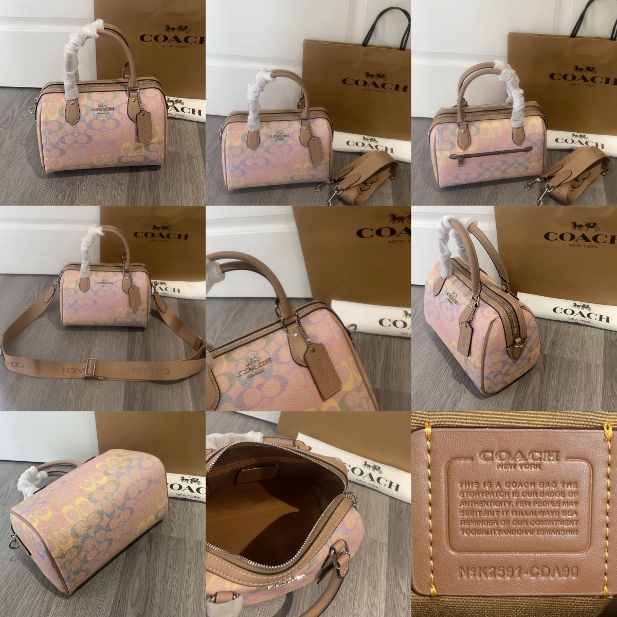 Women Handbag CDB21 CEA18 CDA90 Rowan Satchel Bag In Rainbow Signature Canvas