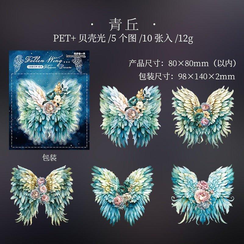 1138 Sticker Pack Falling Wing Flower Dream Series