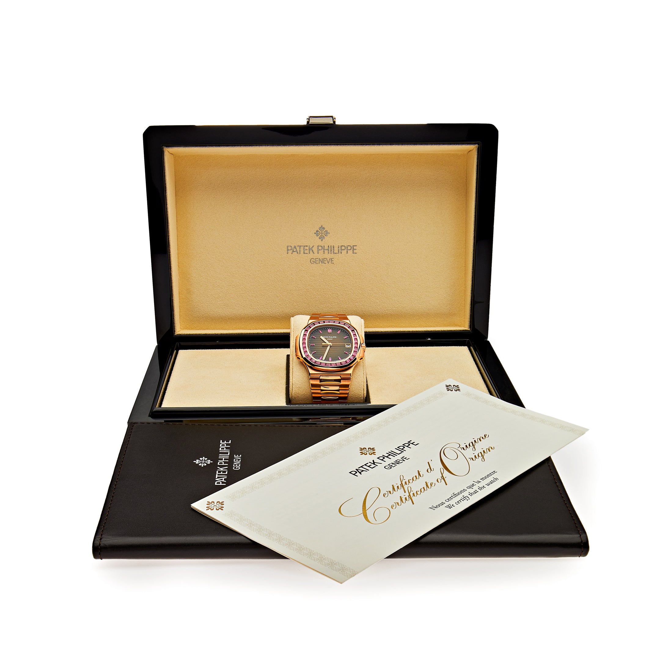 Patek Philippe Nautilus Rose Gold Ruby Bezel 5723/112R-001【1:1 Replica】