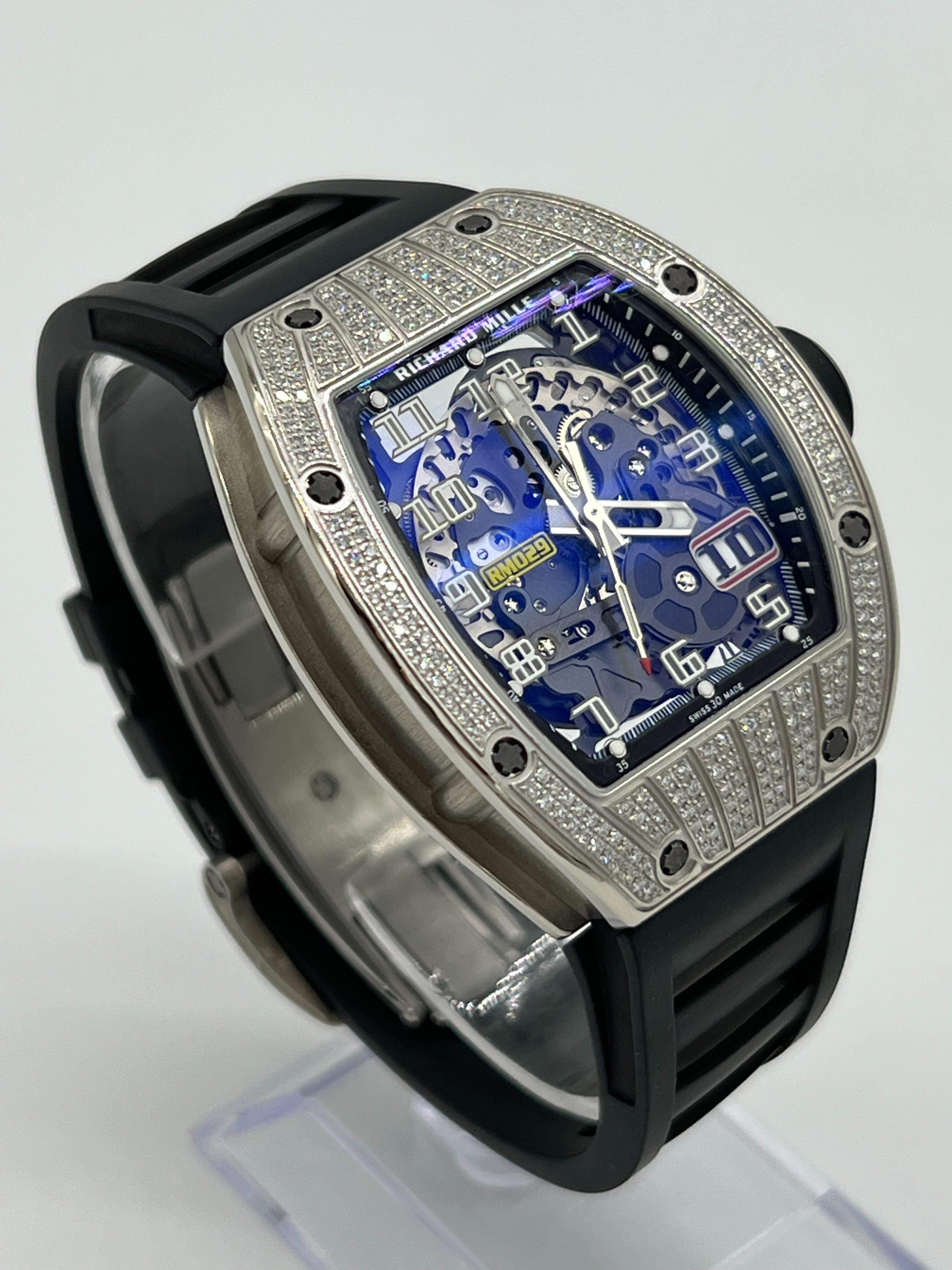Richard Mille White Gold Diamonds RM029【1:1 Replica】