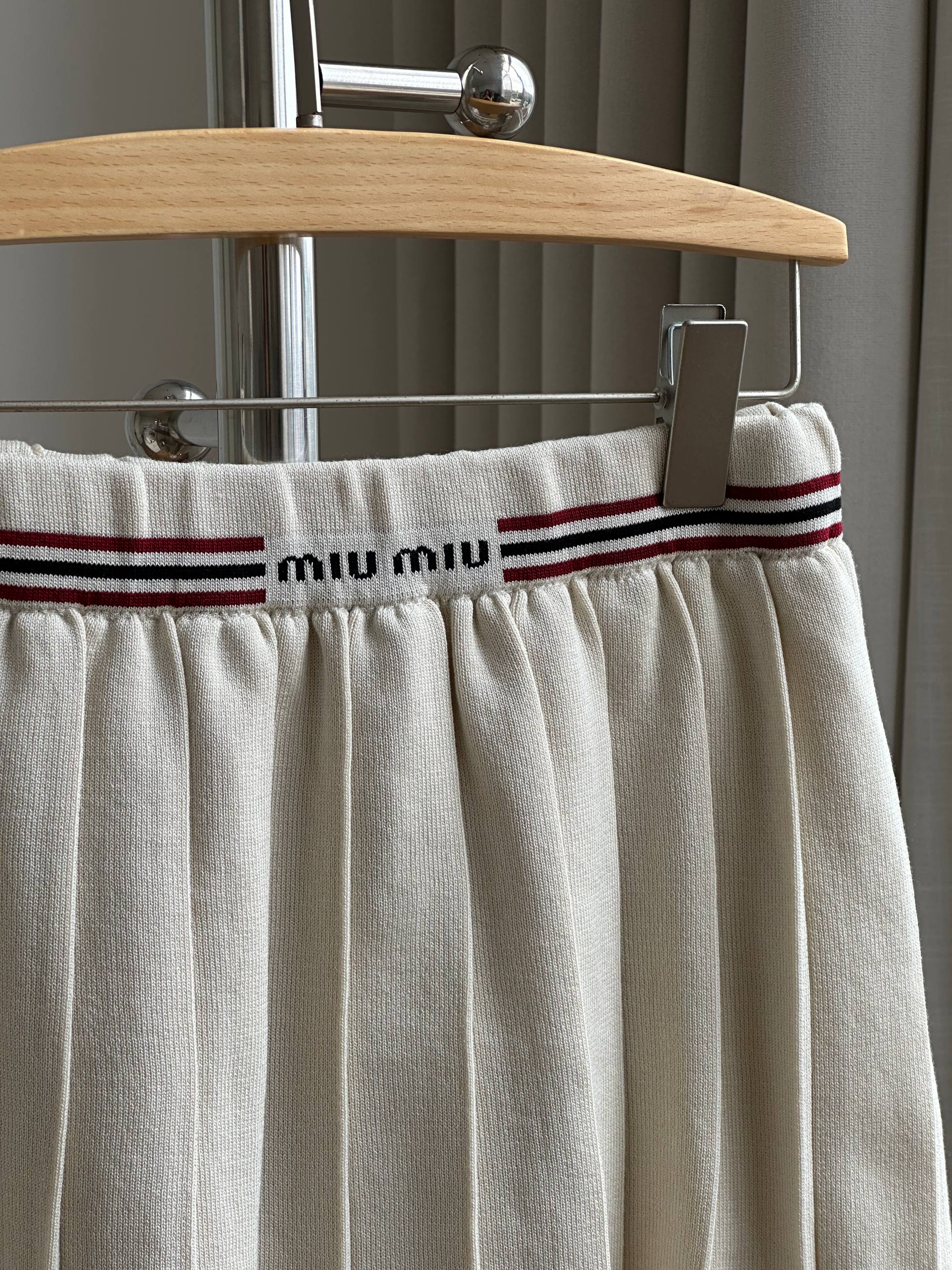 Miu Miu Knit Tank Top & Pleated Skirt Set
