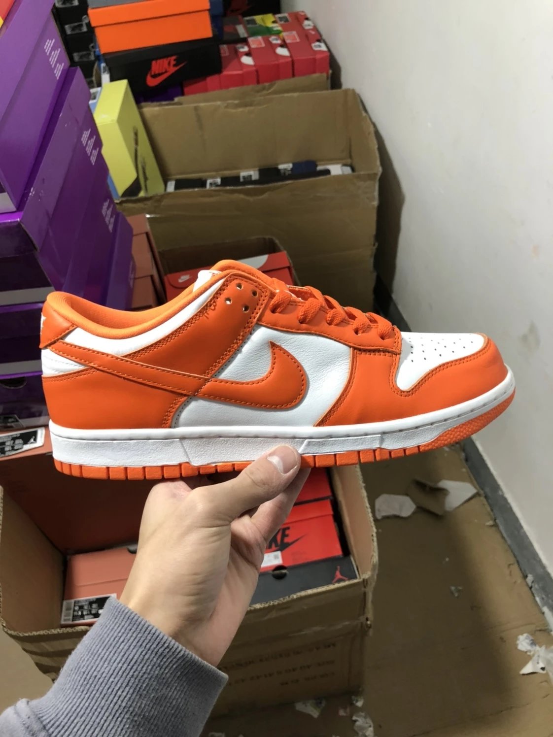 Nike Dunk Low Orange & White Color
