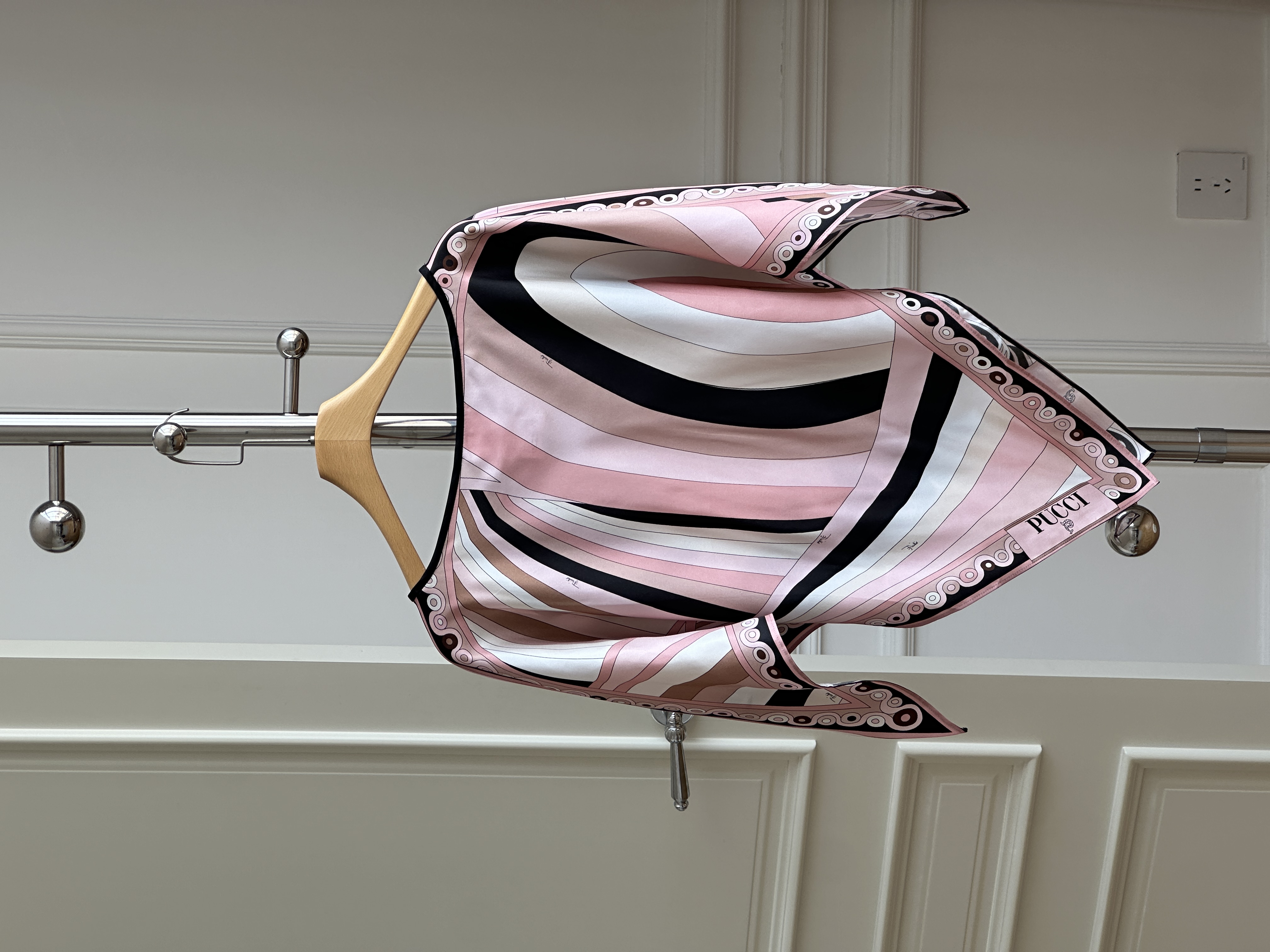 Emilio Pucci Iride Silk Print Cape Top