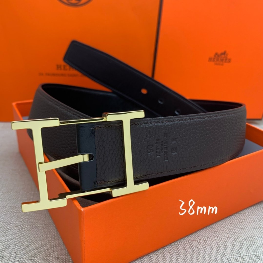 Hermes H Belt Buckle & Reversible Black For Women, Women Belt 380MM