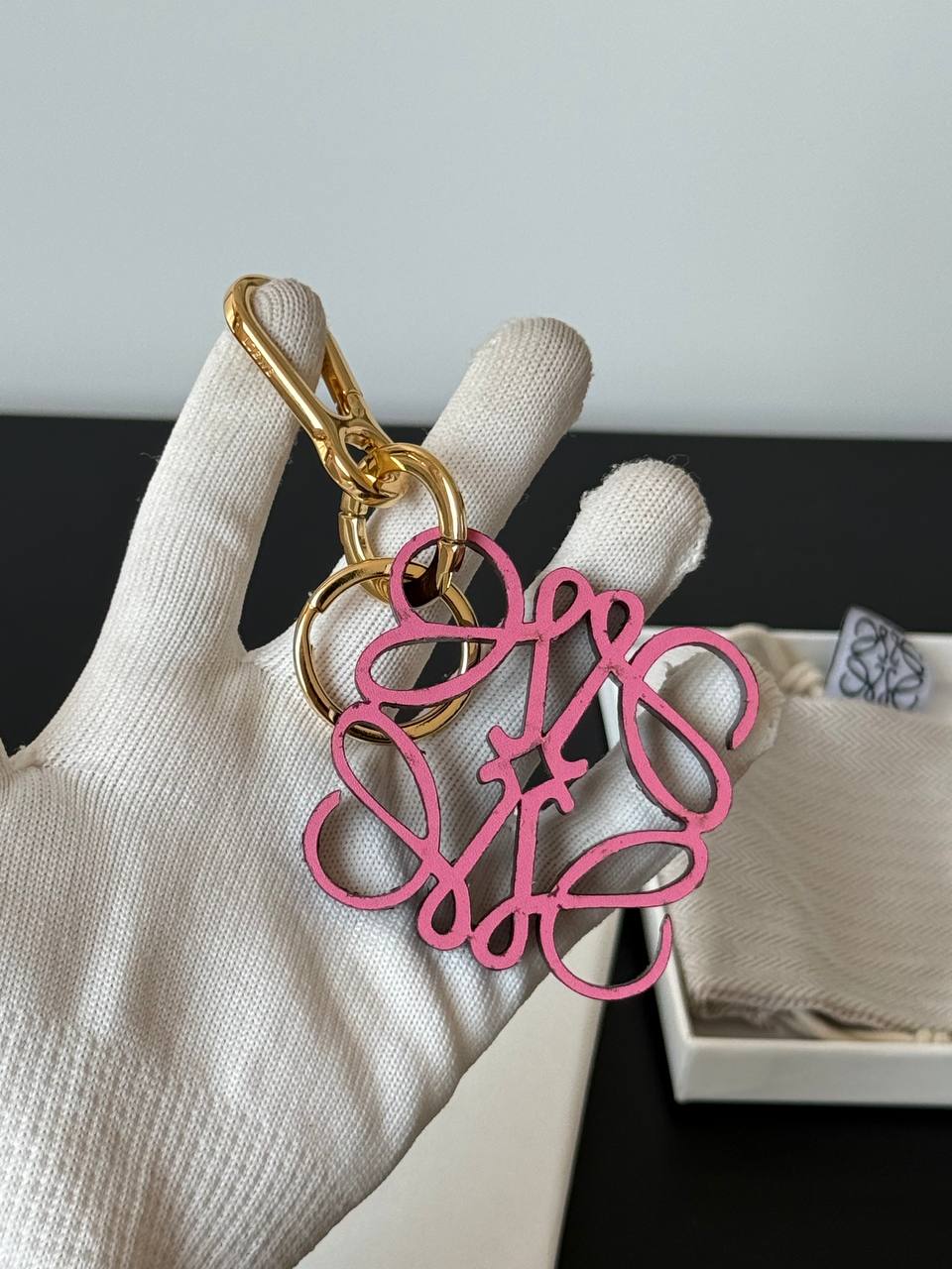 LOEWE Anagram Leather Charm