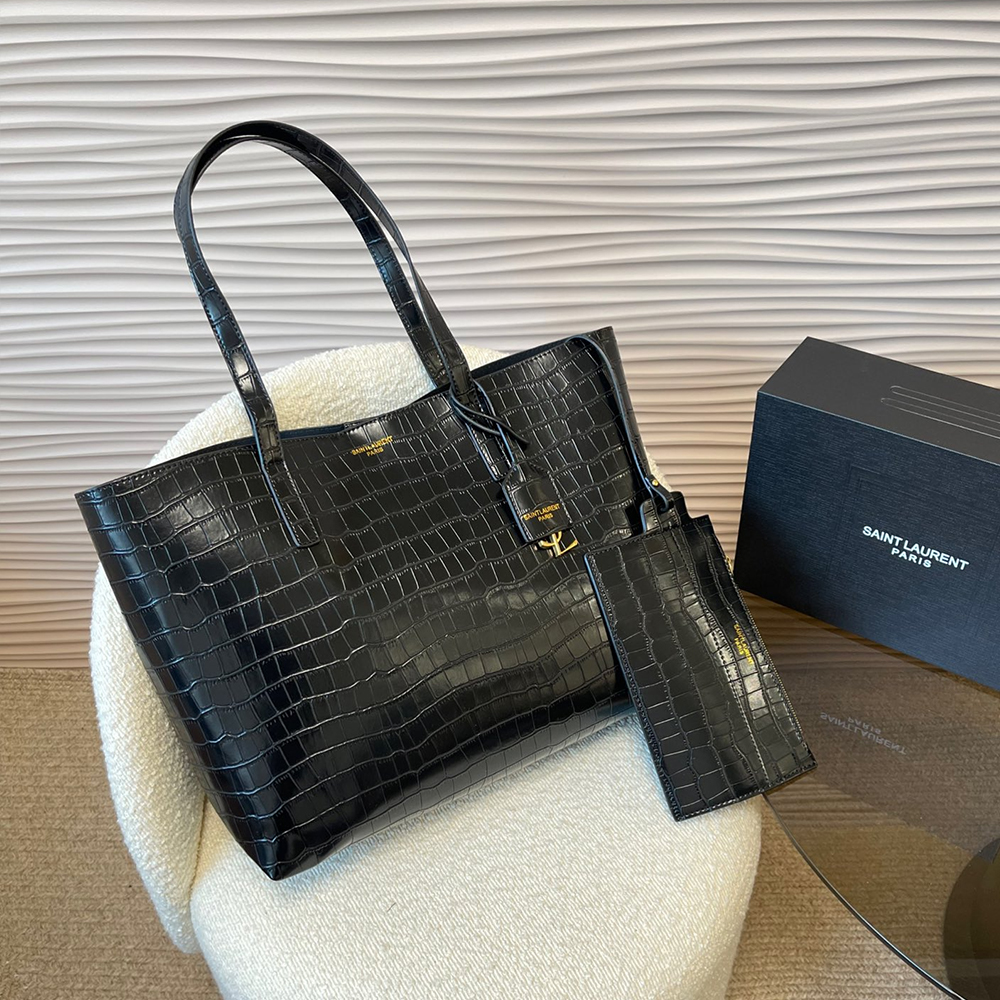 Saint Laurent YSL Tote Leather Handbag Shoulder Bag