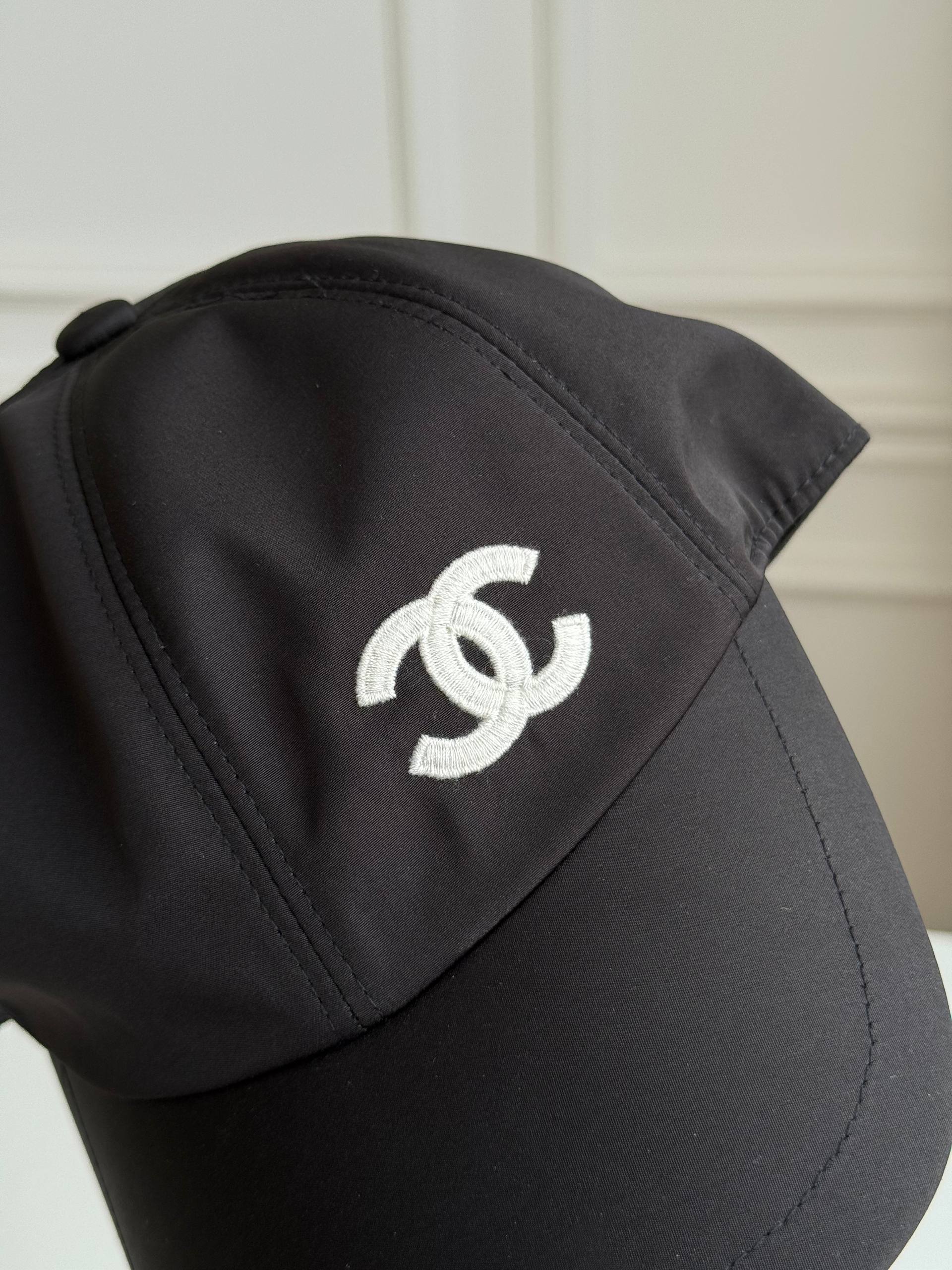 Chanel Black & Silver CC Baseball Cap
