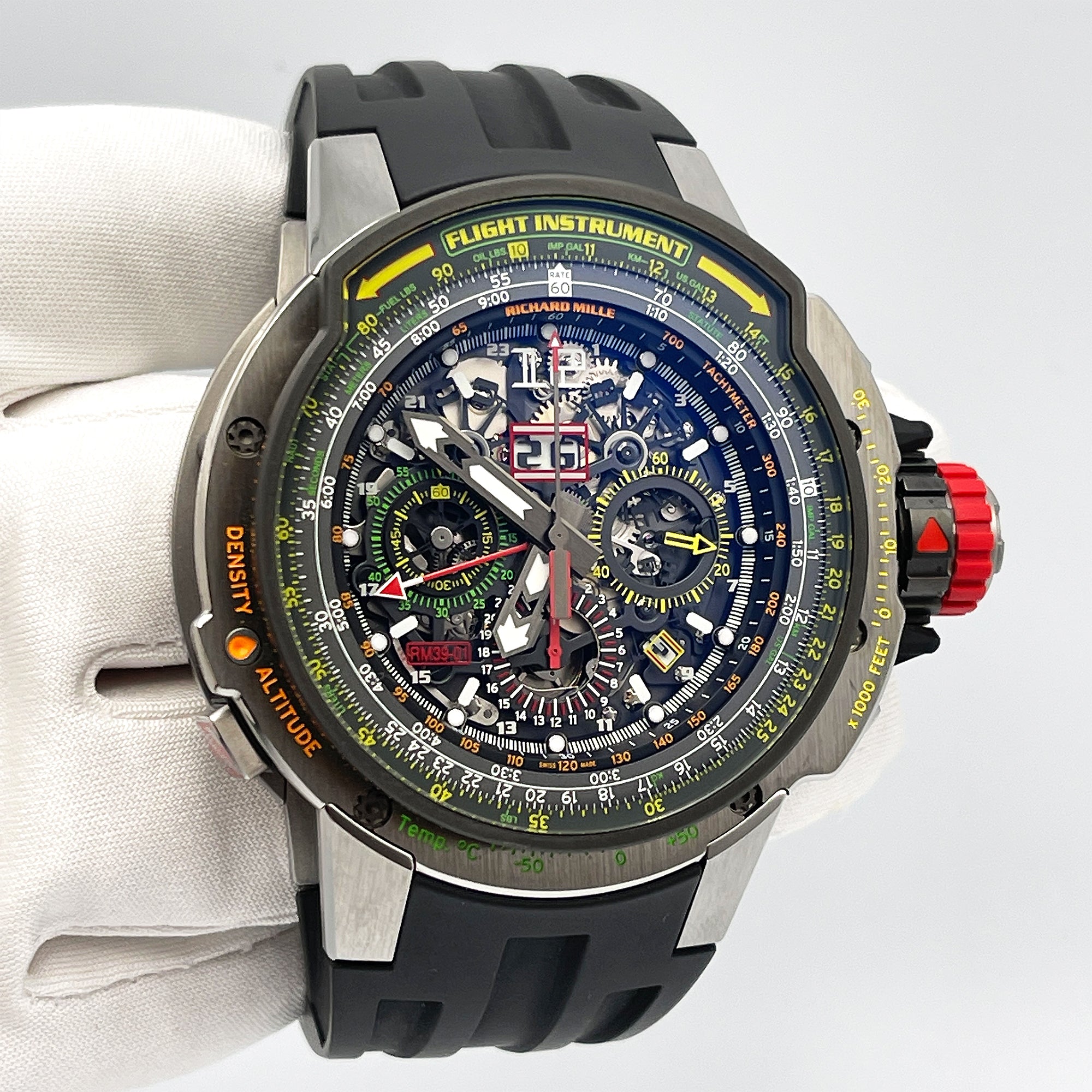 Richard Mille Automatic Winding Flyback Chronograph Aviation RM39-01【1:1 Replica】