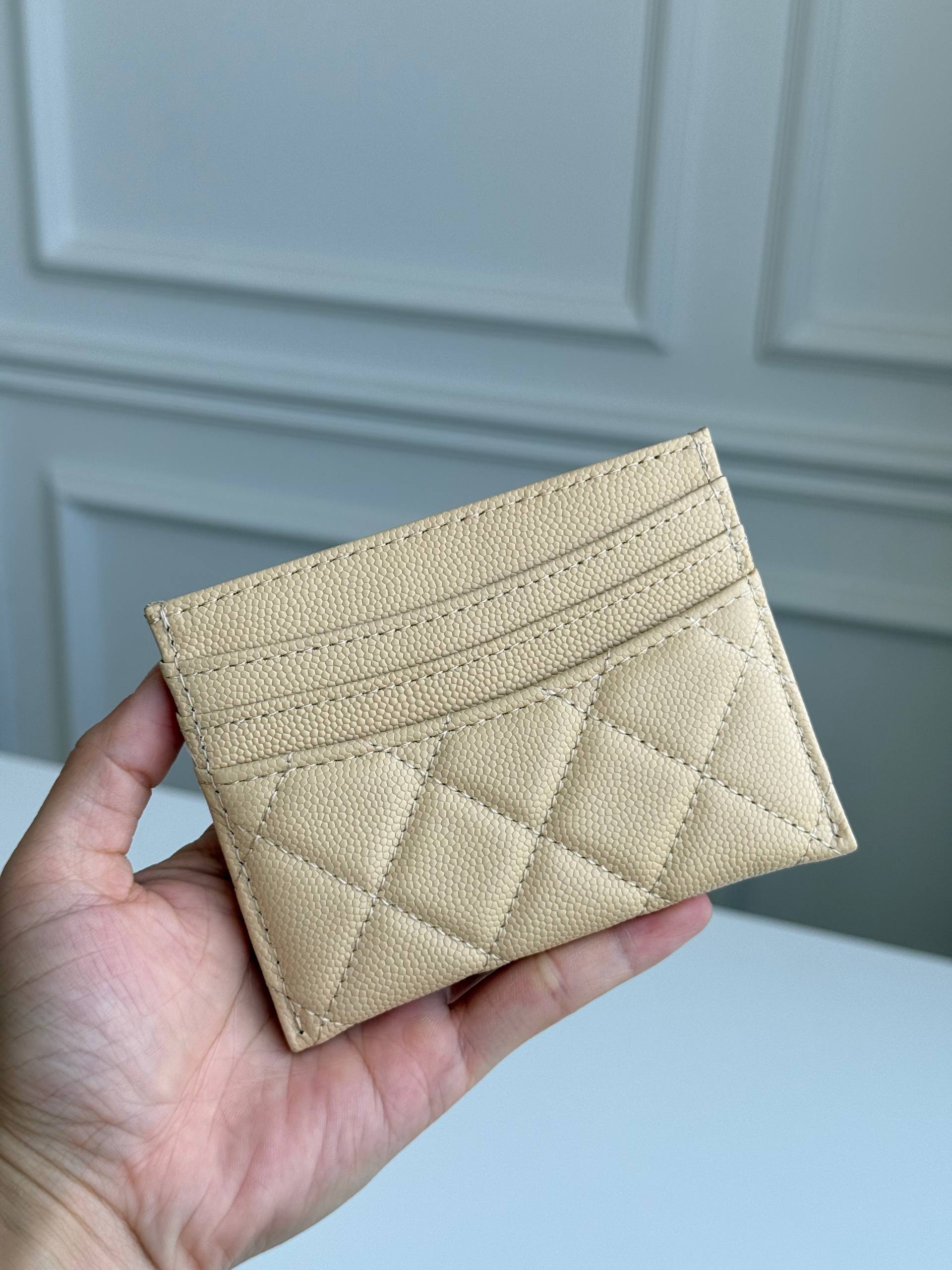 Chanel Classic Quilted Caviar Card Holder