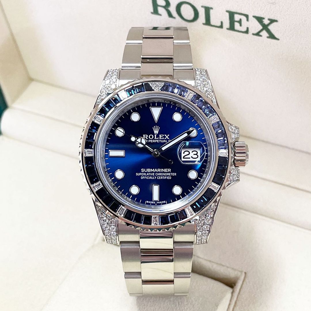 Rolex Submariner Date 116659 SABR 18K White Gold Diamonds Sapphires UNWORN【1:1 Replica】
