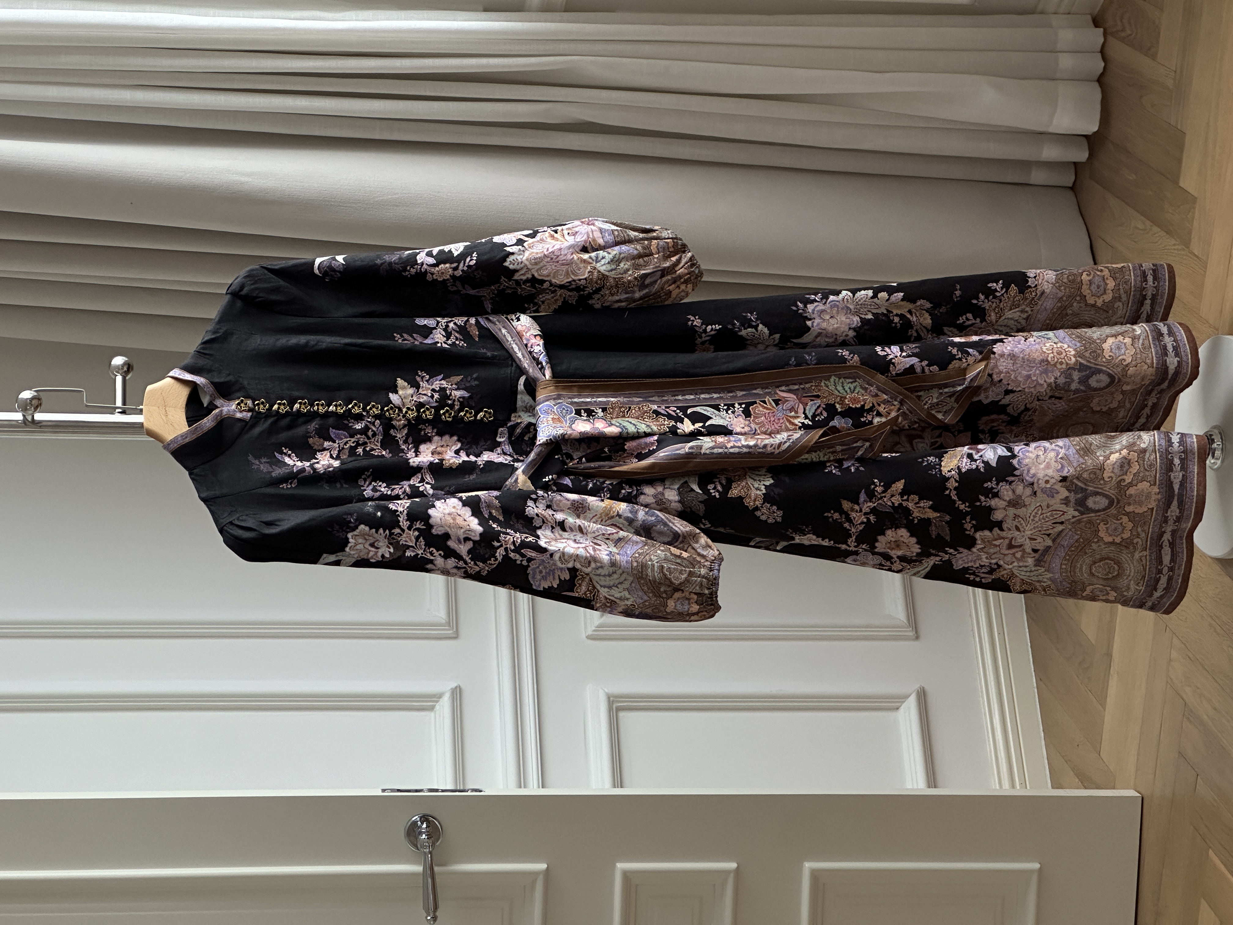 Zimmermann Luna Floral Print Linen Midi Dress