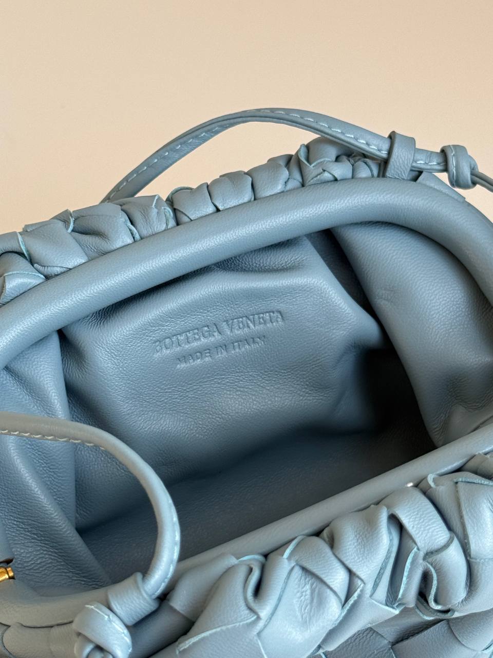 Bottega Veneta The Pouch Intrecciato Leather Clutch