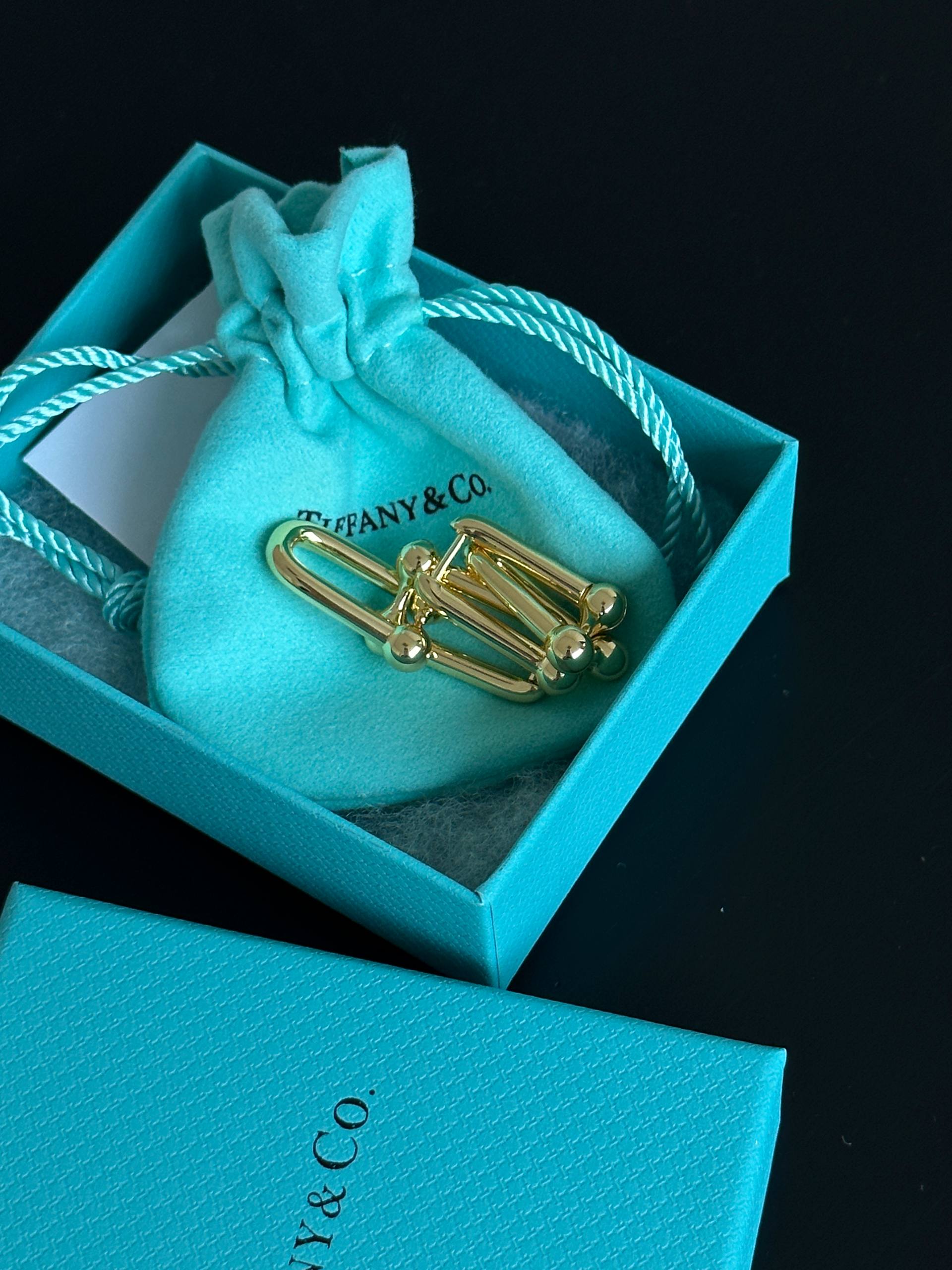 Tiffany & Co. HardWear Gold Double Link Hoop Earrings
