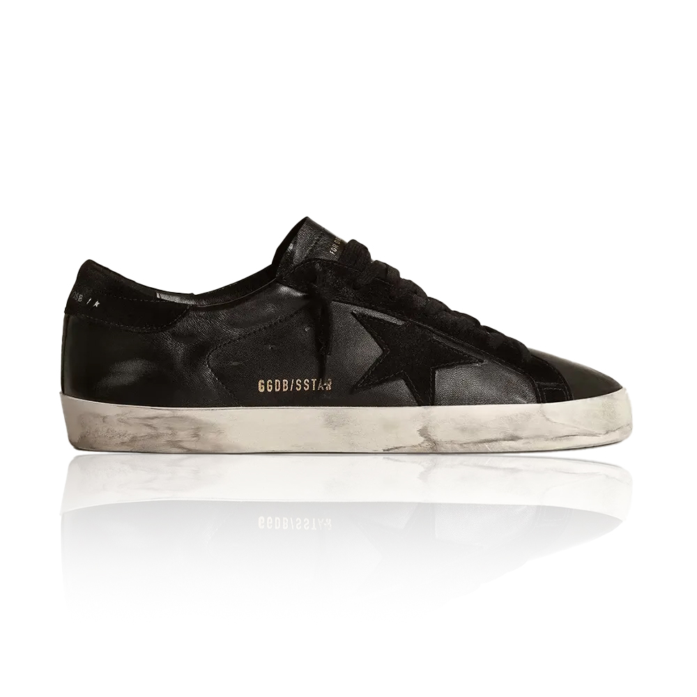 Golden Goose Super-Star LTD in nappa leather with red star and high tab