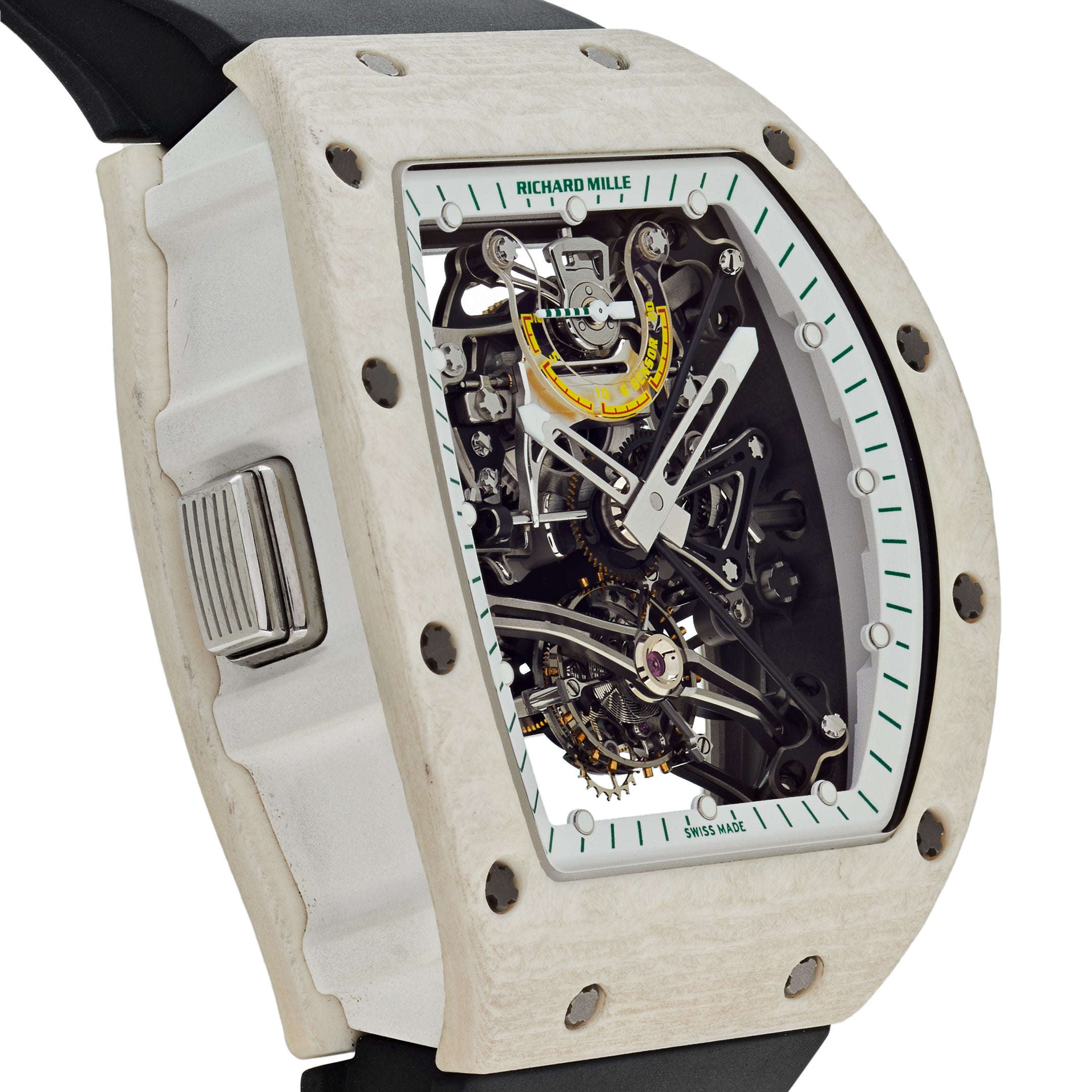 Richard Mille Tourbillon Bubba Watson White Quartz TPT Titanium RM 38-01 Limited to 50pcs【1:1 Replica】