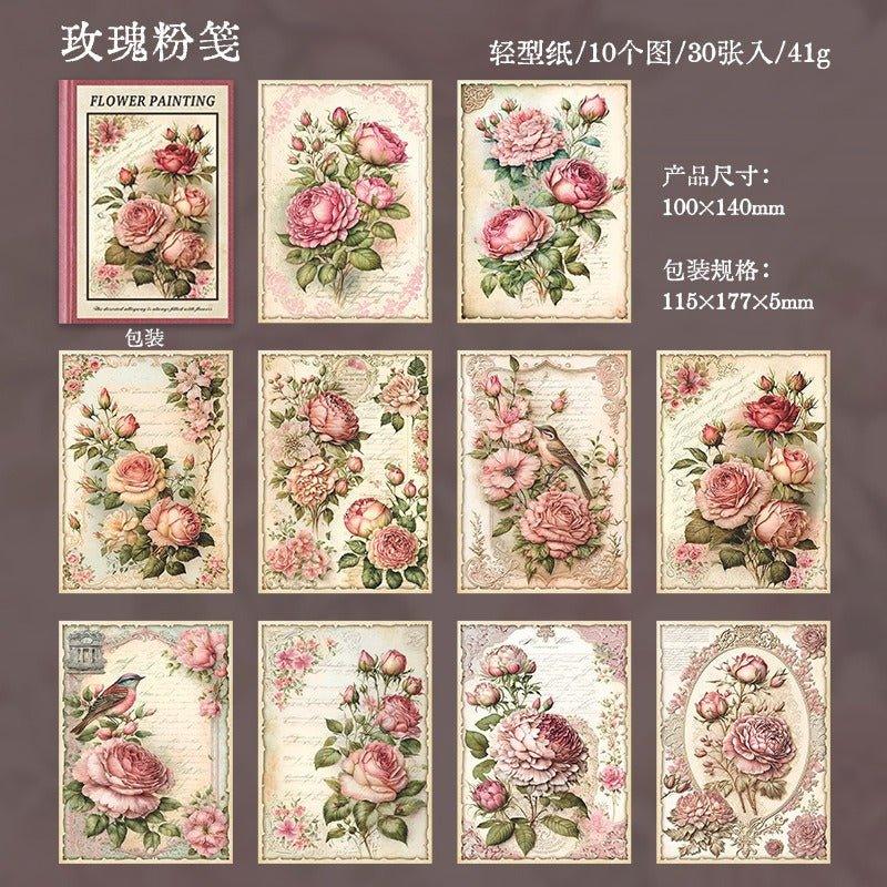 2075 Flower Painting Book Page Series