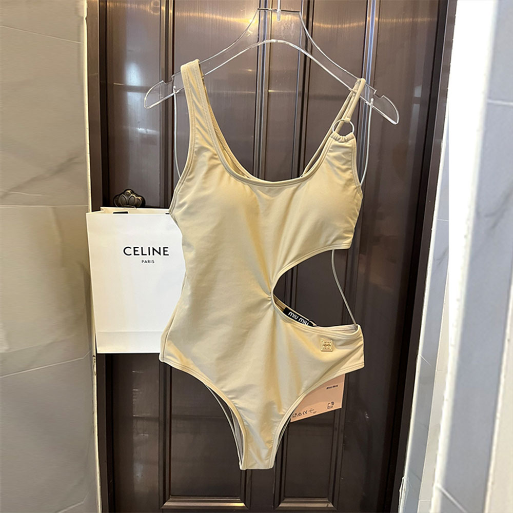 MIU MIU One-piece Bathing Suit With Waist cut Swimwear