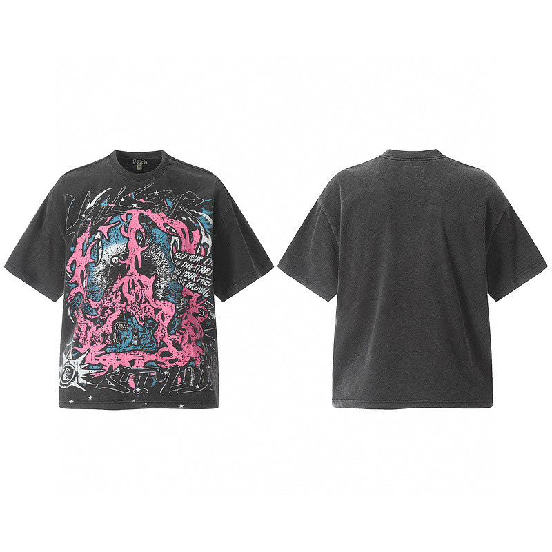 hellstar “Keepyoureyes” Retro print T-shit