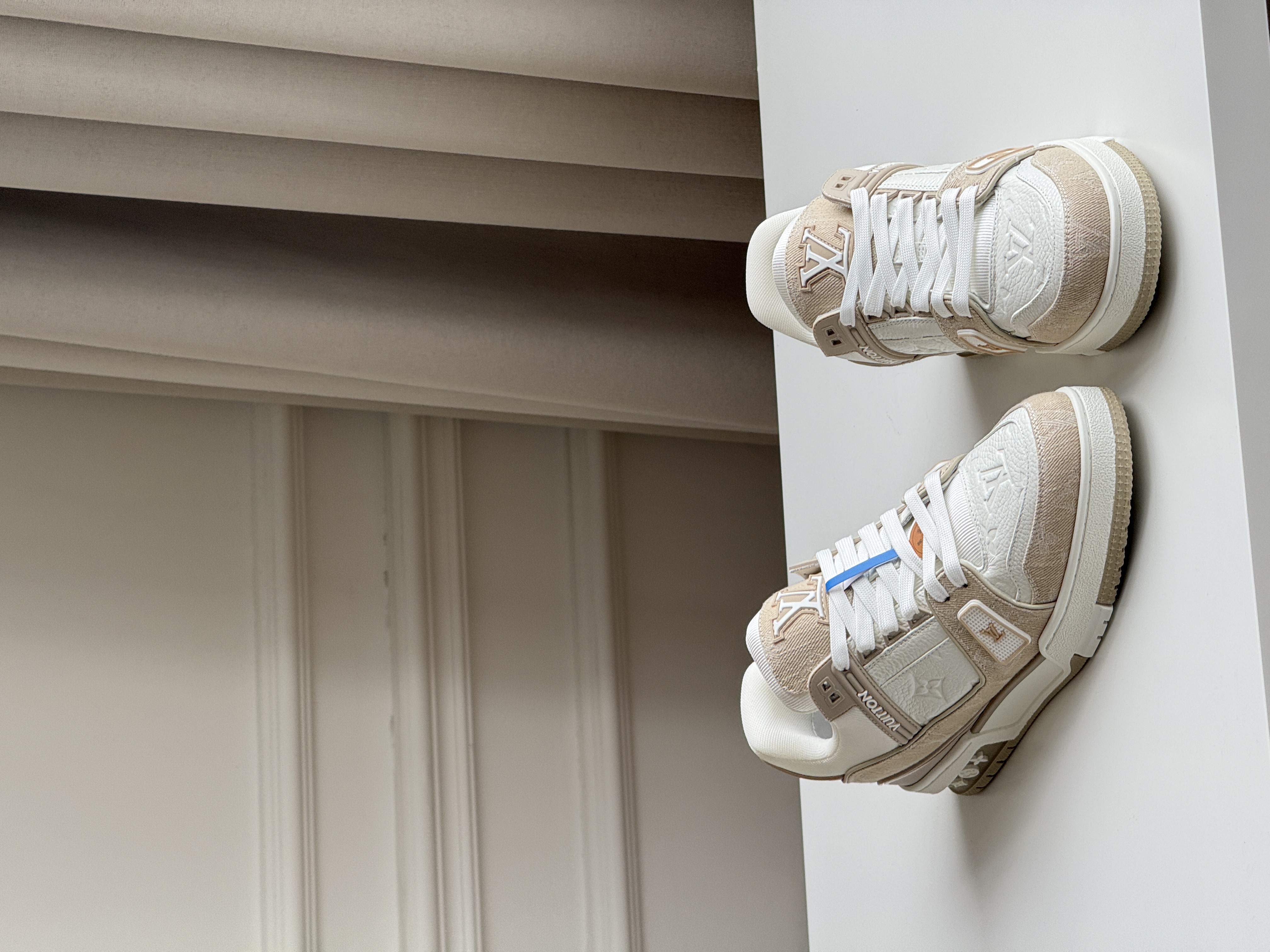 Louis Vuitton Trainer Beige Monogram Patchwork Sneakers