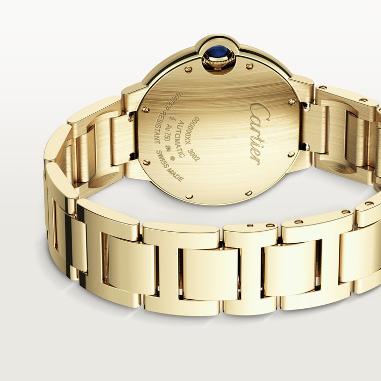 Ballon Bleu de Cartier watch, 36 mm, mechanical movement with automatic winding. Yellow gold【1:1 Replica】