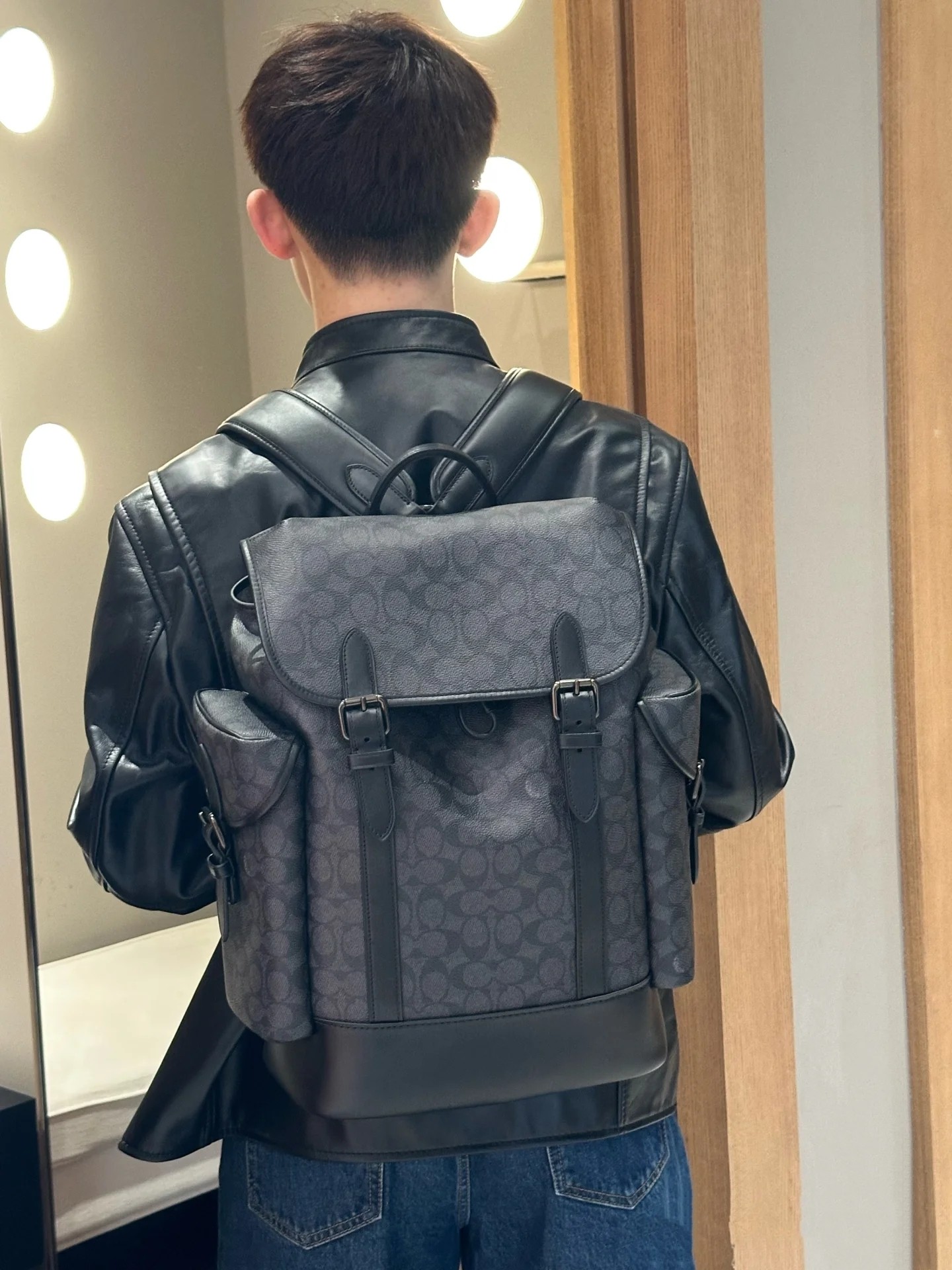 Men Handbag CV983 Hitch Backpack Signature Canvas