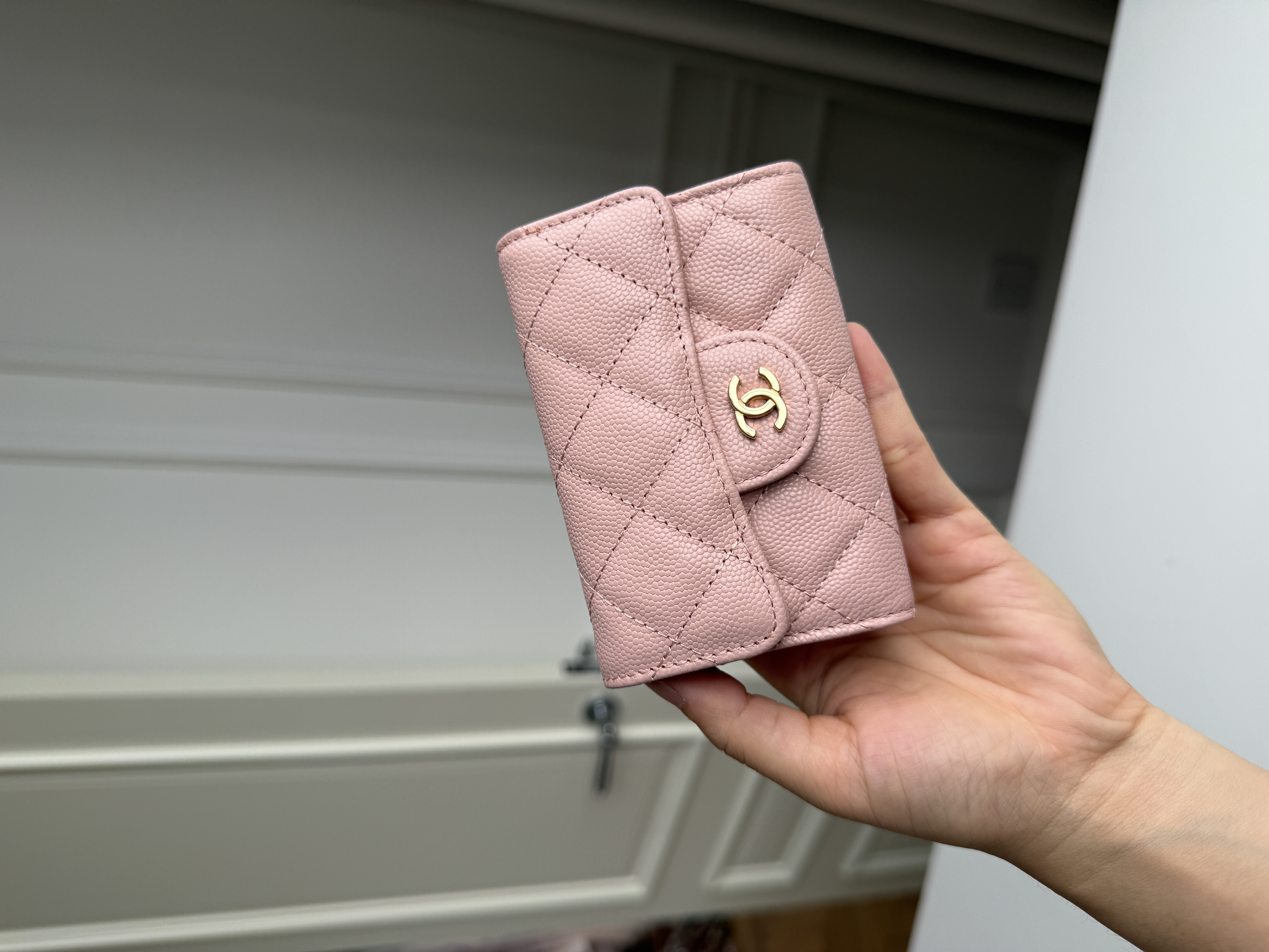 Chanel Classic Caviar Quilted Tri-fold Short Wallet